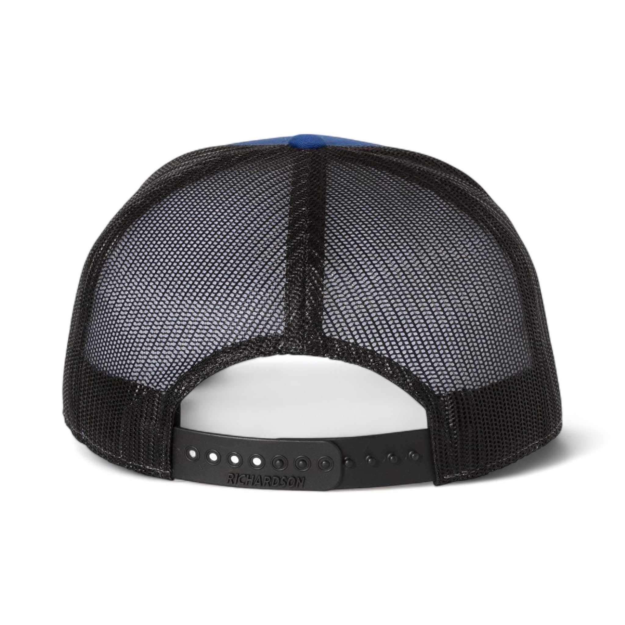 Back view of Richardson 168 custom hat in royal and black