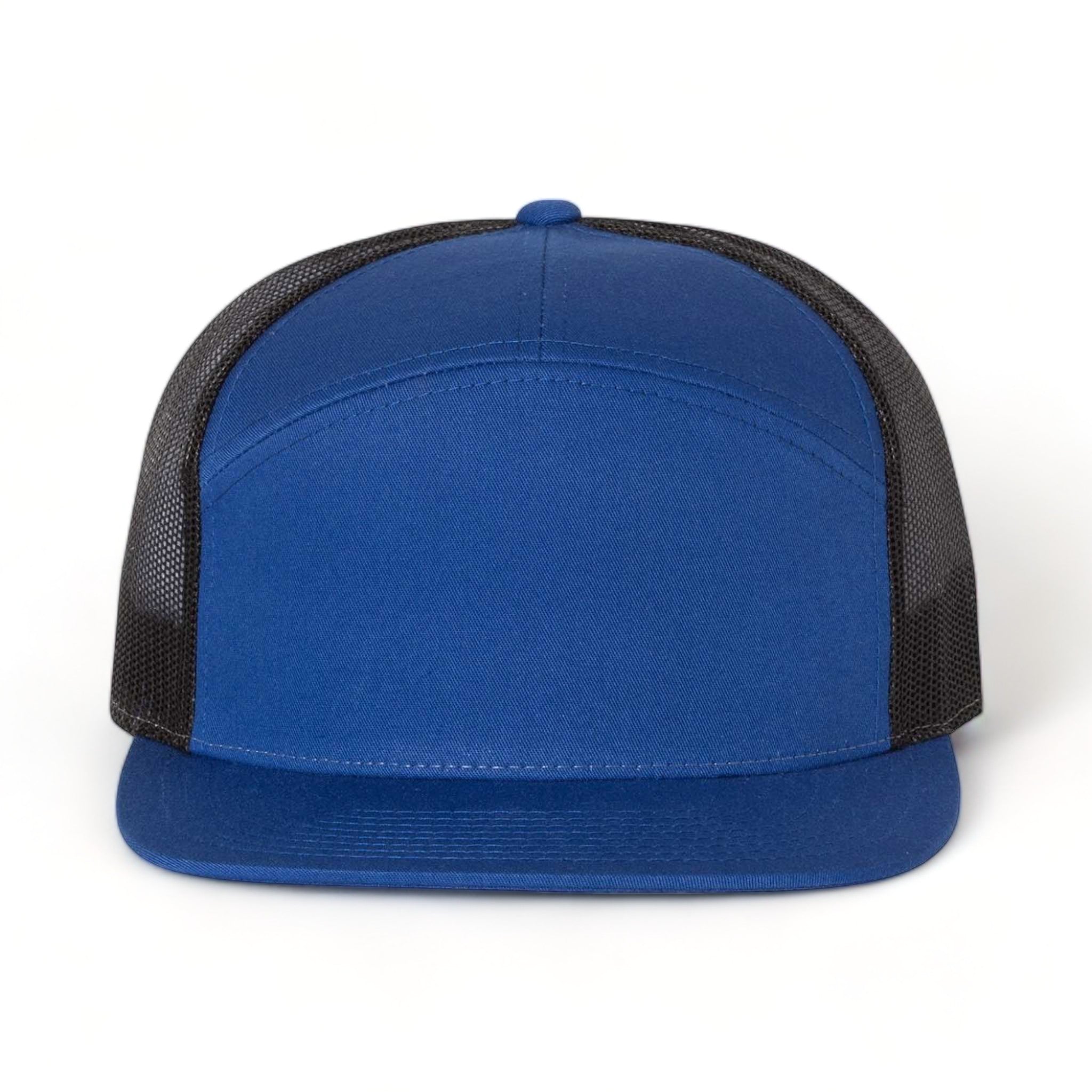 Front view of Richardson 168 custom hat in royal and black