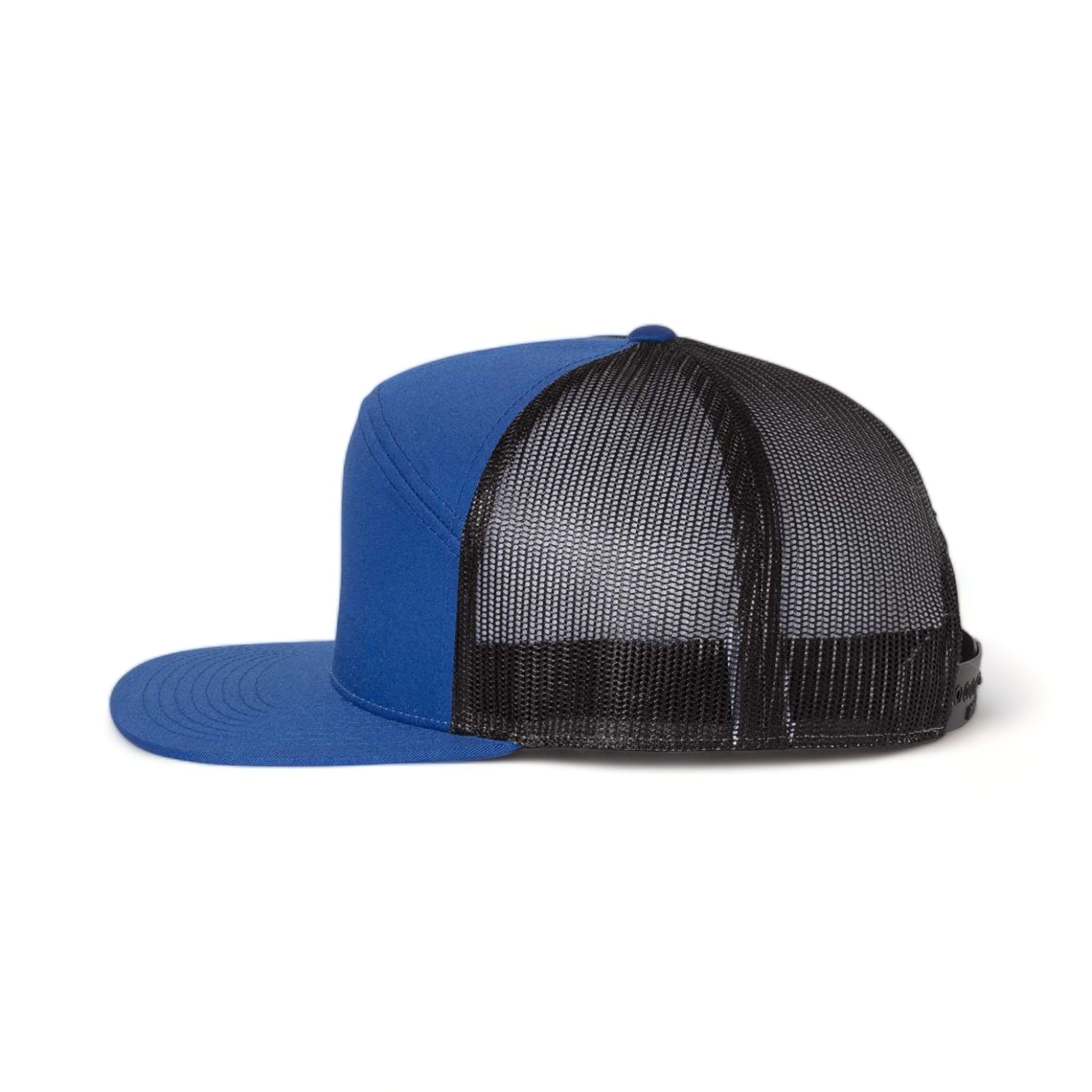 Side view of Richardson 168 custom hat in royal and black