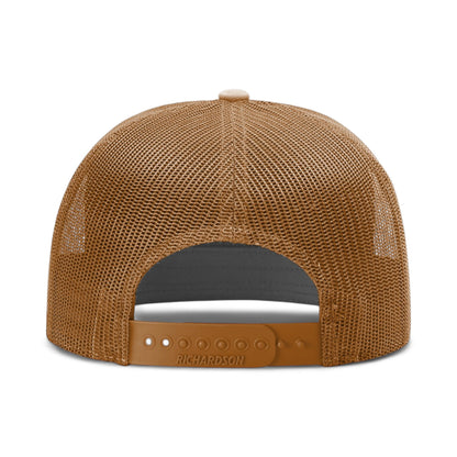 Back view of Richardson 168 custom hat in caramel