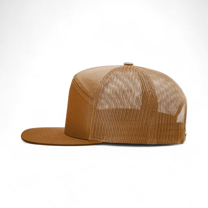 Left side view of Richardson 168 custom hat in caramel