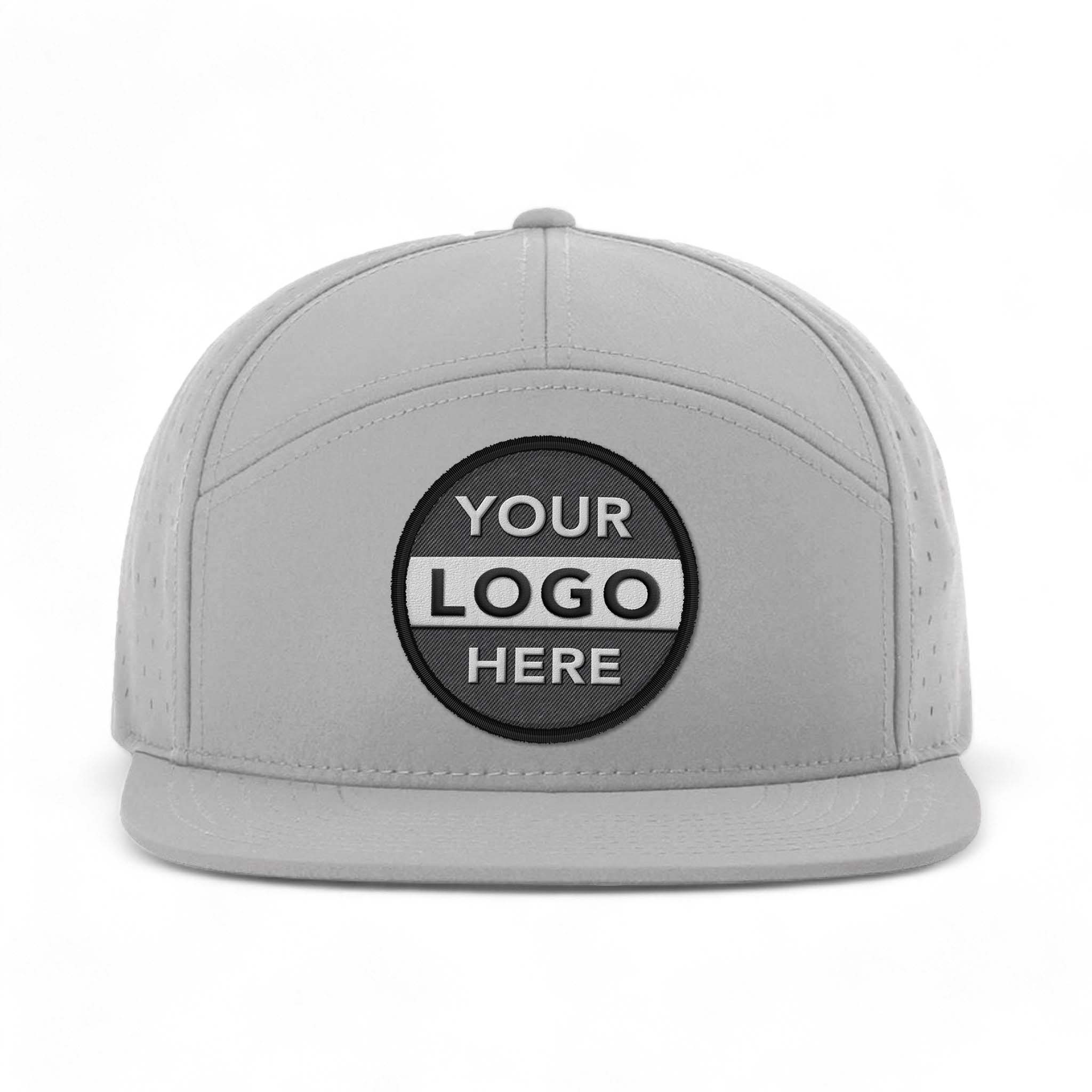 Richardson 169 custom embroidered patch hat in grey