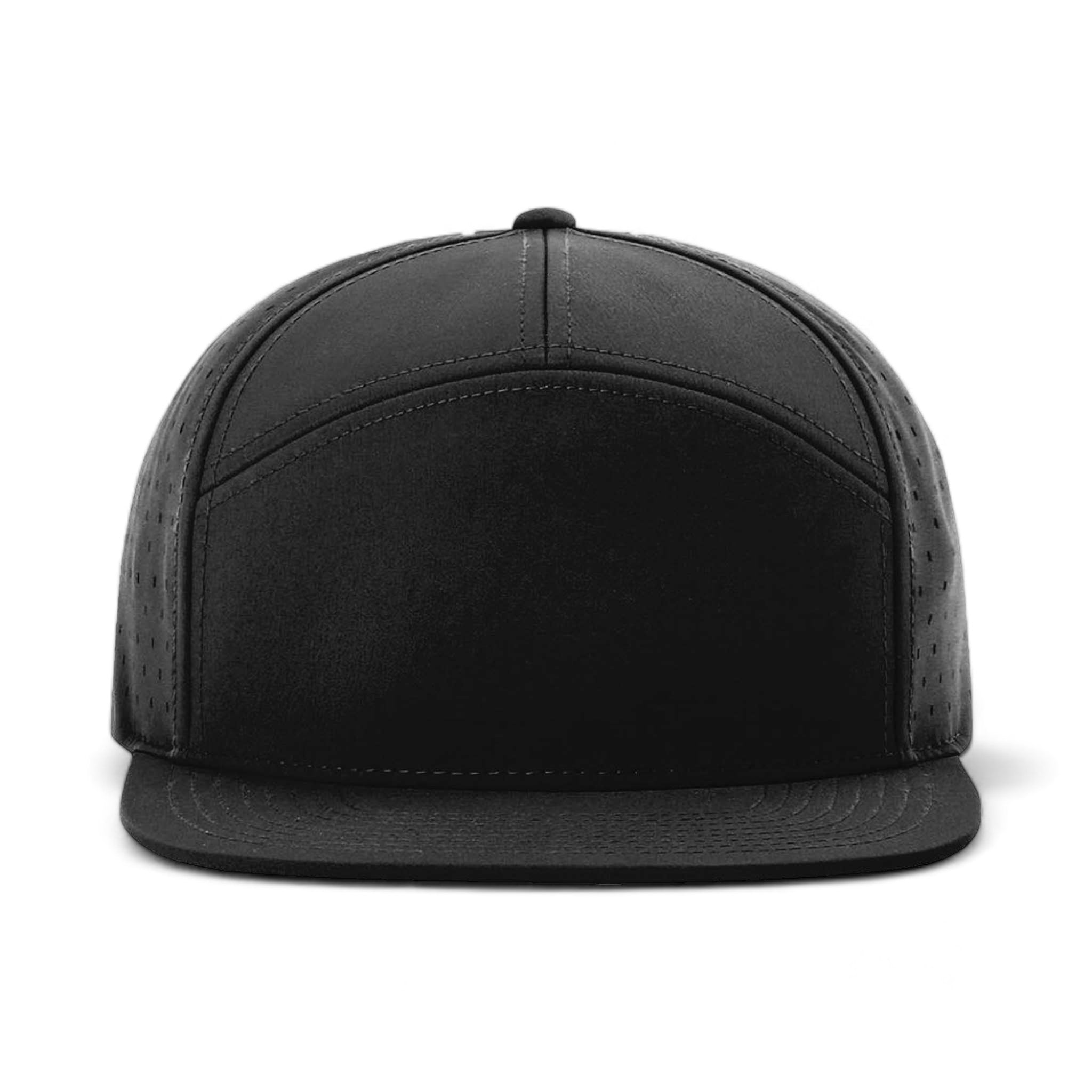 Front view of Richardson 169 custom hat in black