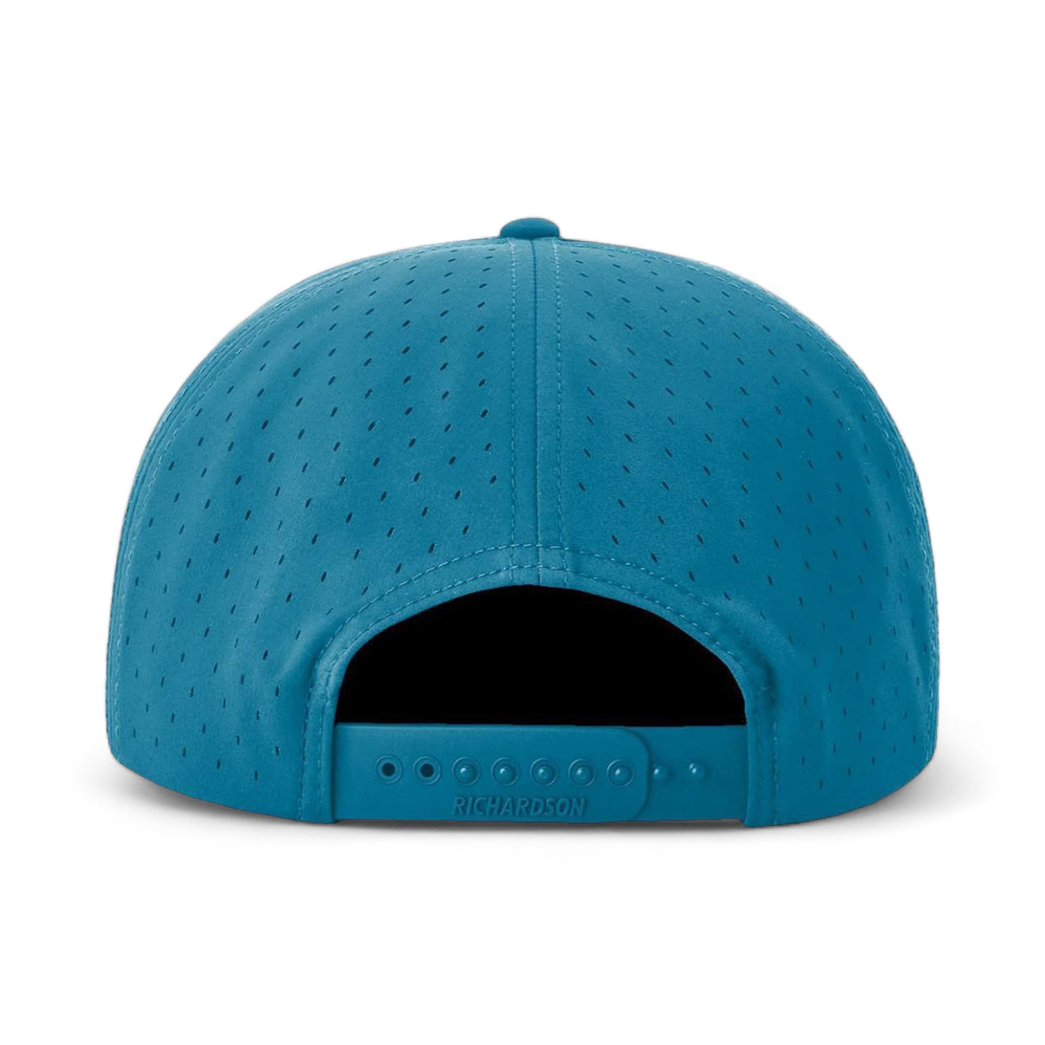 Back view of Richardson 169 custom hat in pool blue