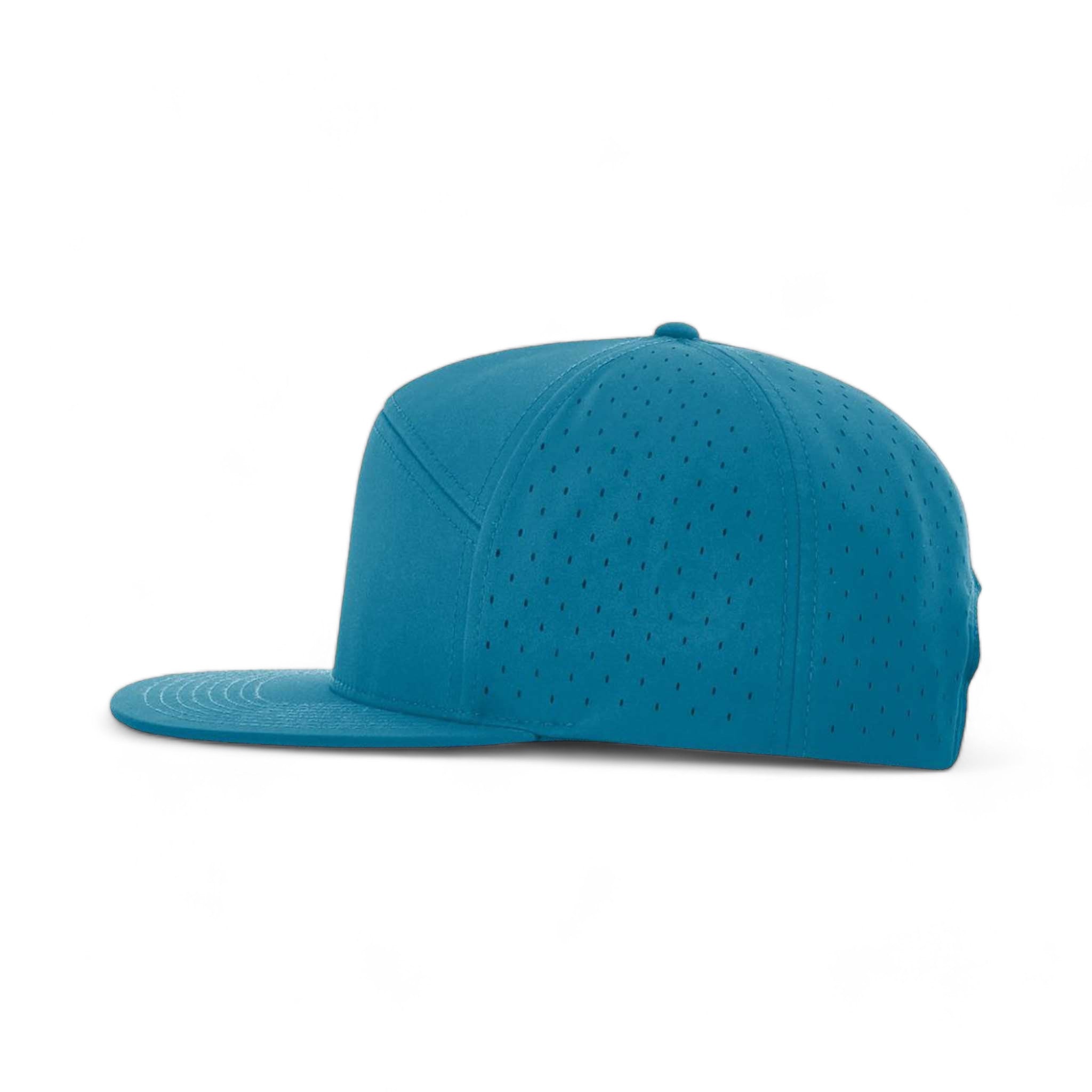 Side view of Richardson 169 custom hat in pool blue