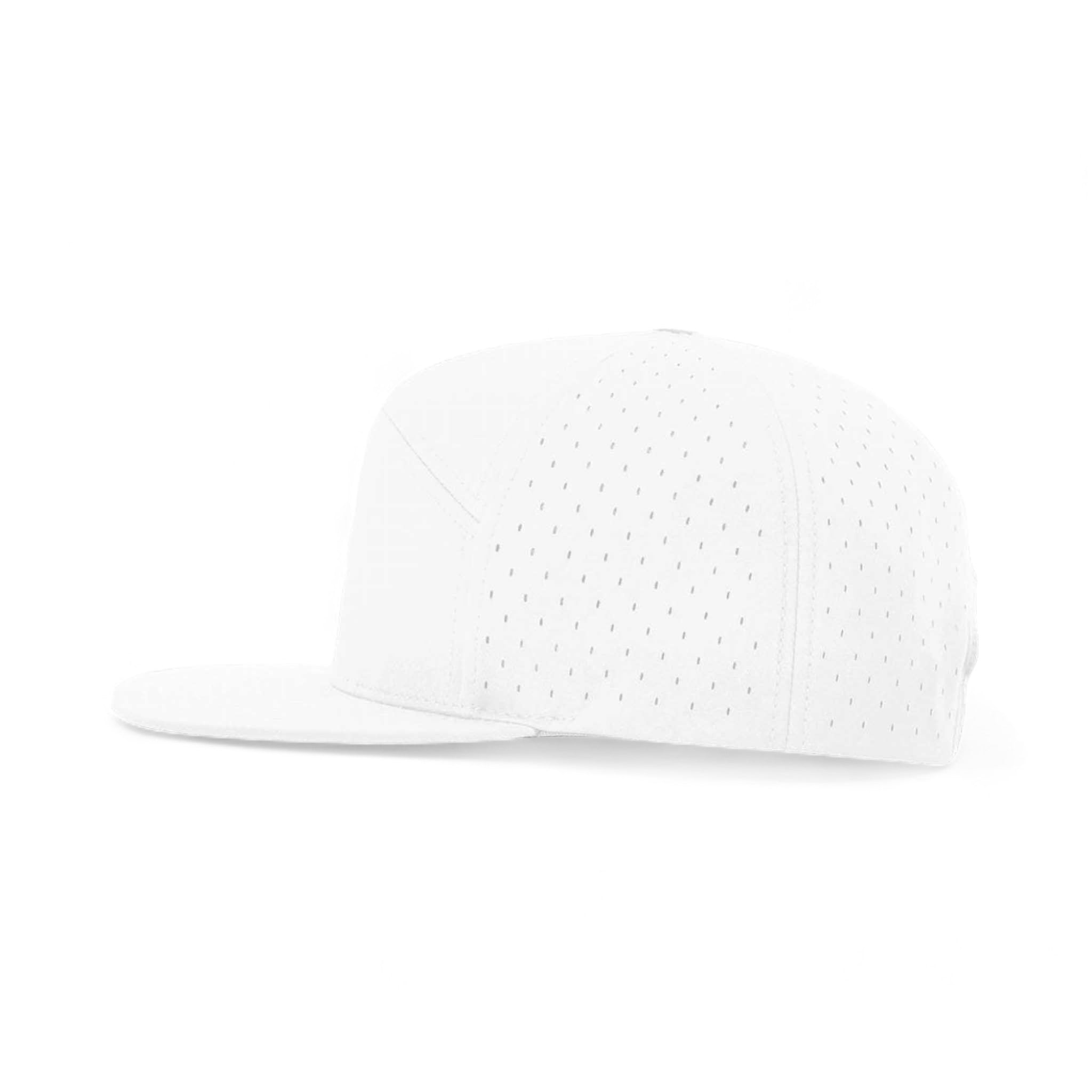 Side view of Richardson 169 custom hat in white