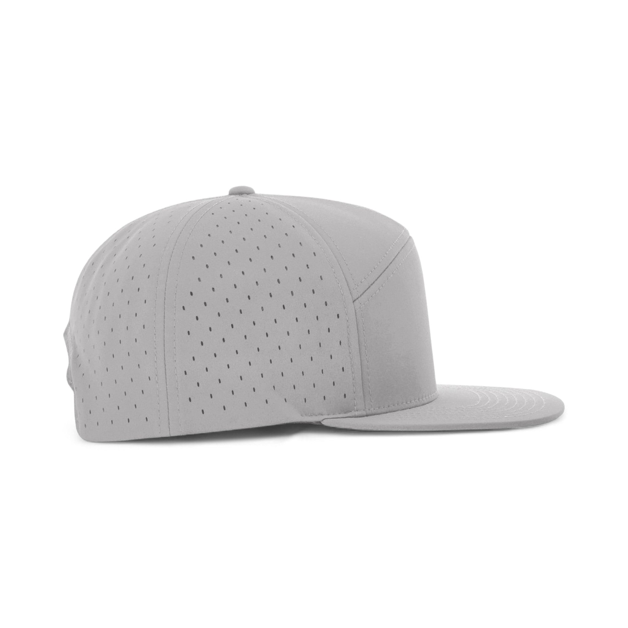 Right side view of Richardson 169 custom hat in grey