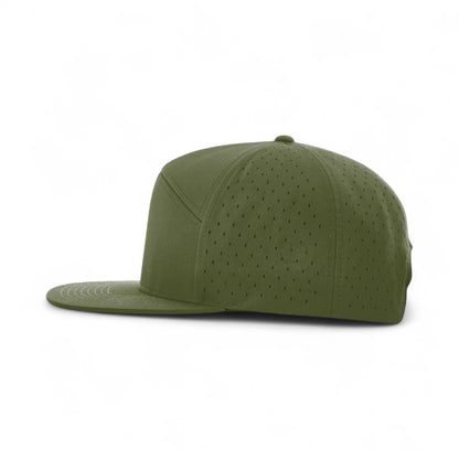 Left side view of Richardson 169 custom hat in moss