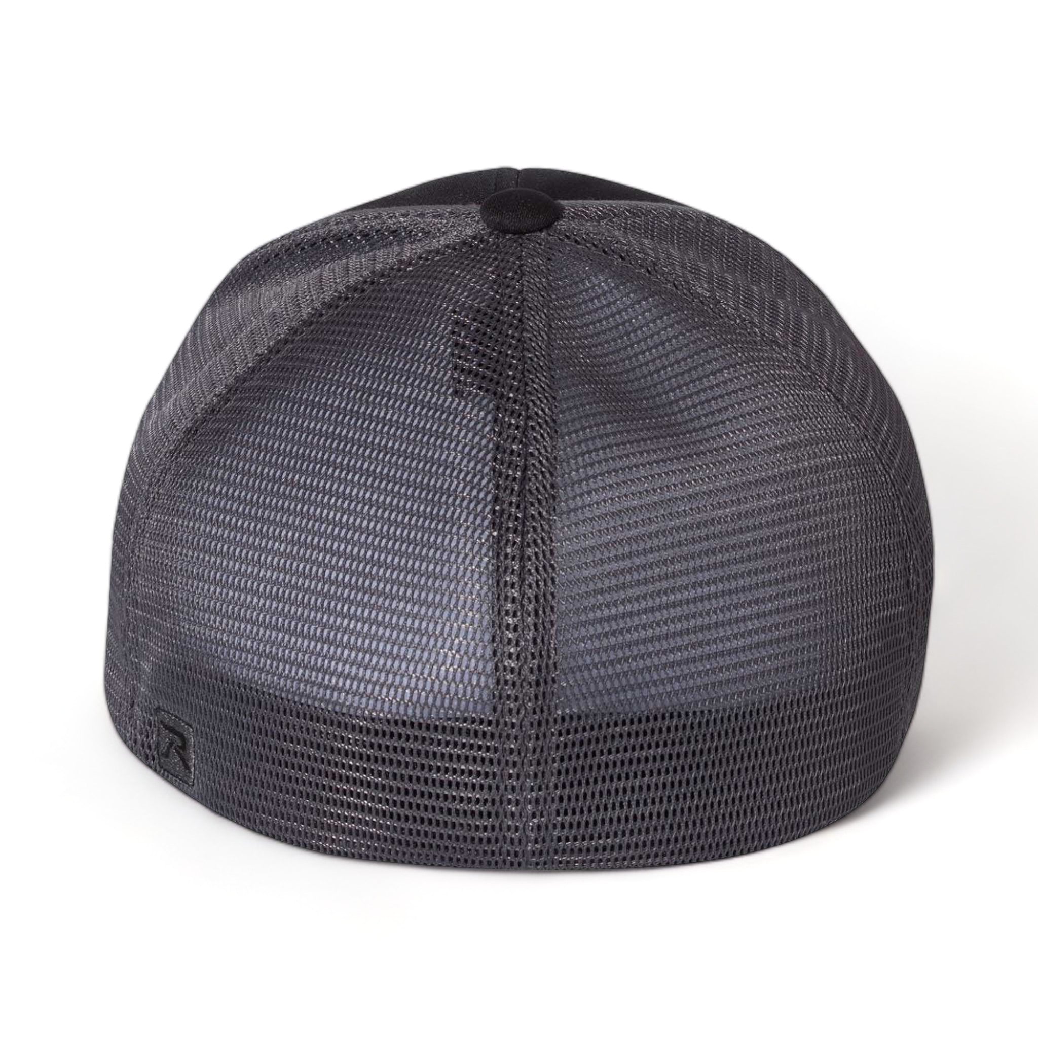 Back view of Richardson 172 custom hat in black and charcoal split