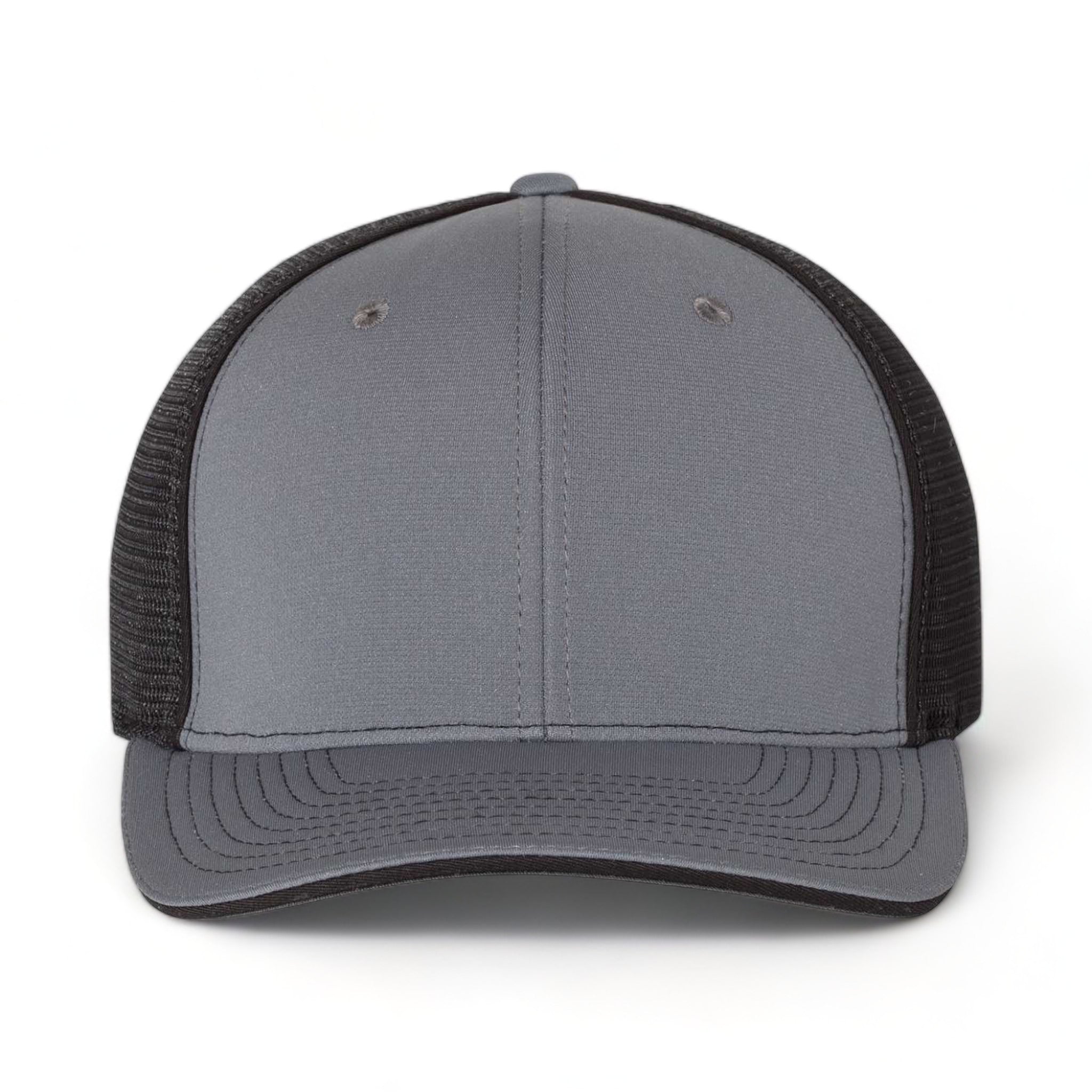 Front view of Richardson 172 custom hat in charcoal and black split