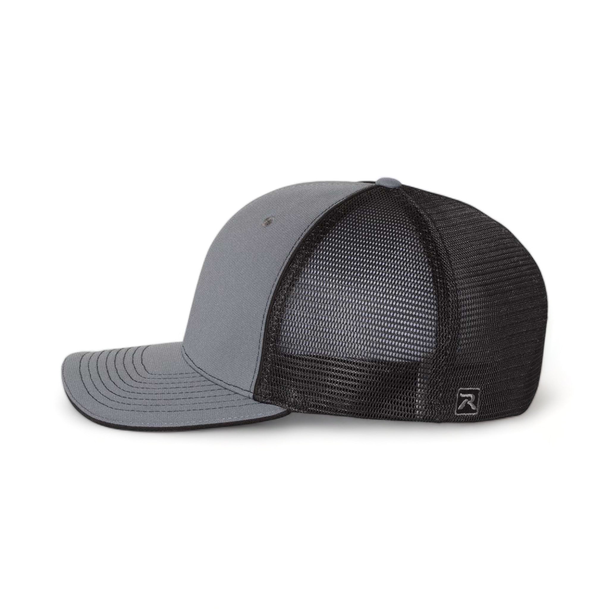 Side view of Richardson 172 custom hat in charcoal and black split