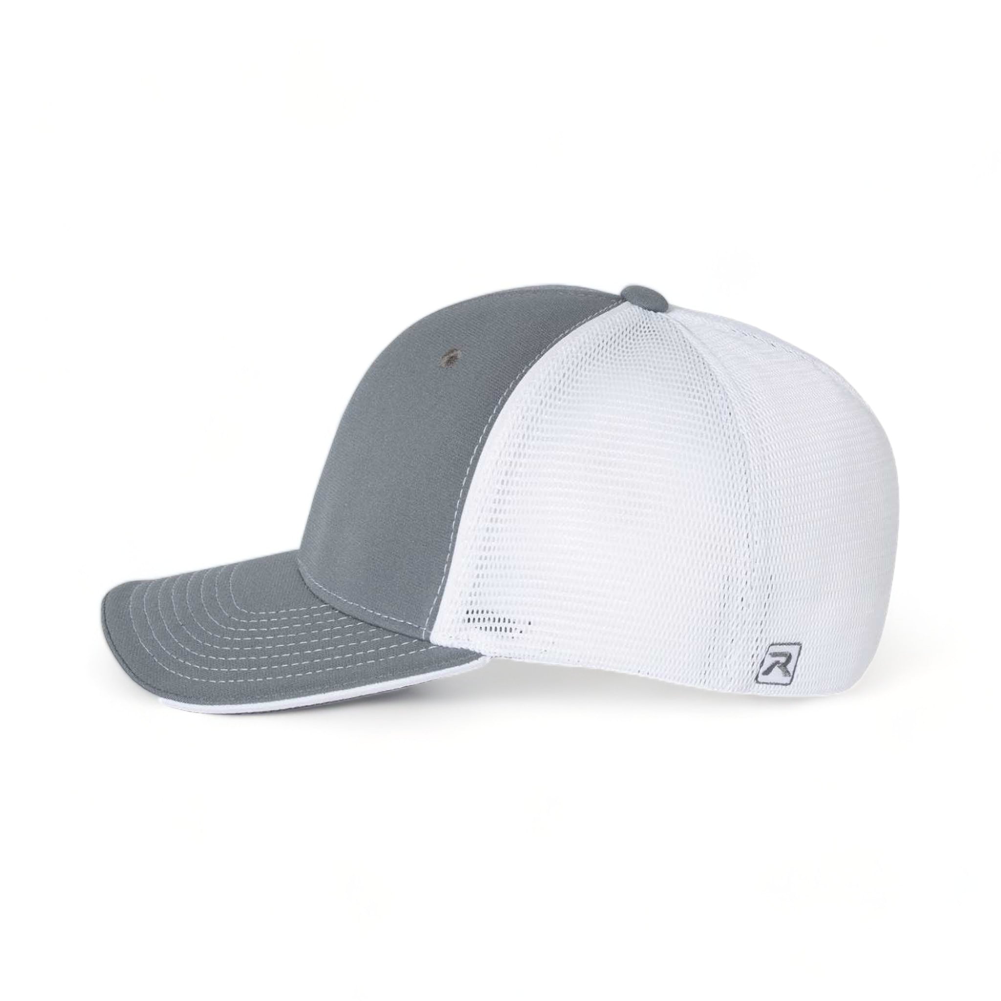 Side view of Richardson 172 custom hat in charcoal and white split