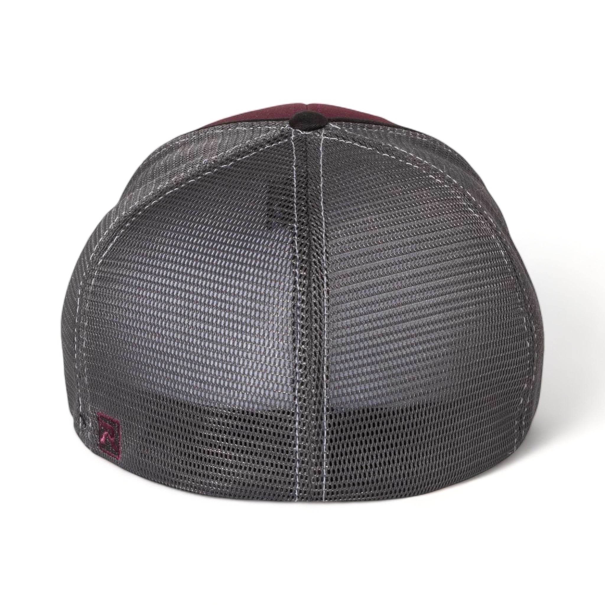 Back view of Richardson 172 custom hat in maroon, charcoal and black tri