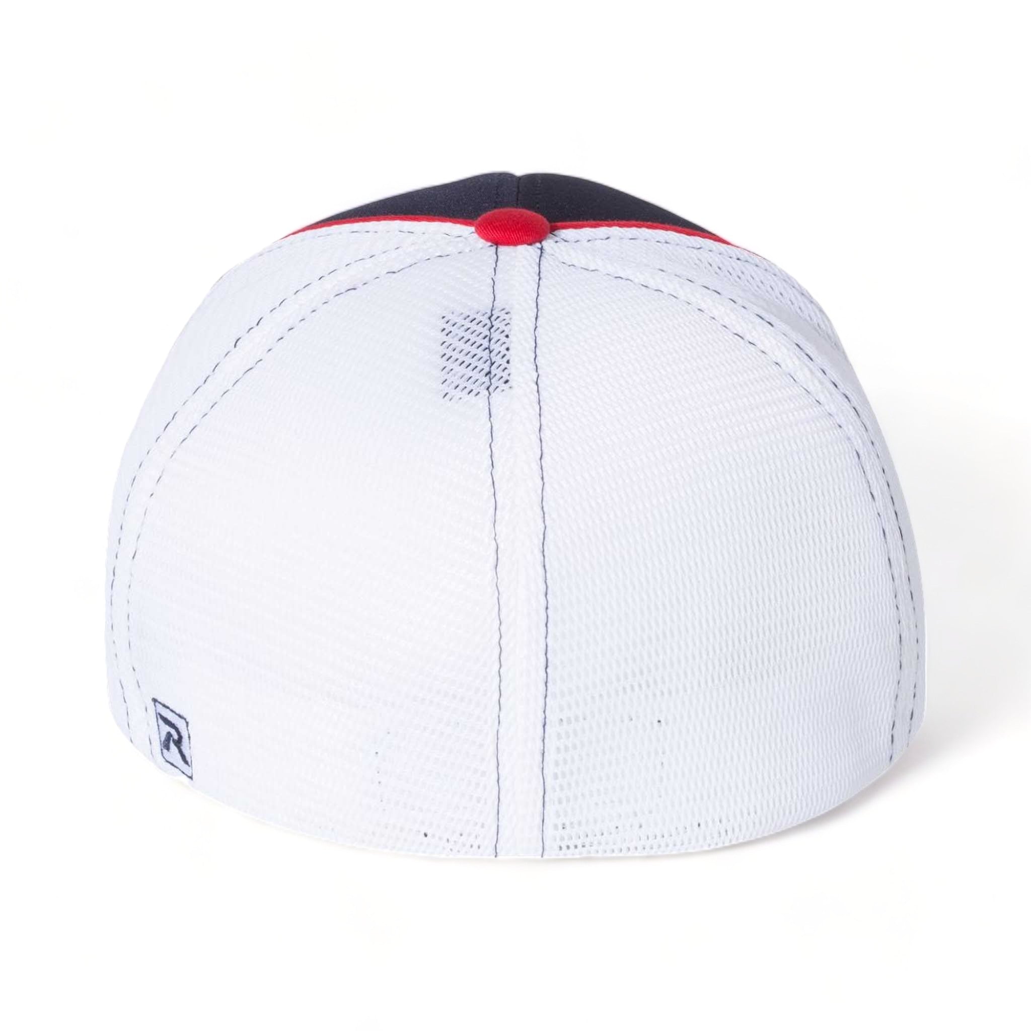 Back view of Richardson 172 custom hat in navy,  white and red tri