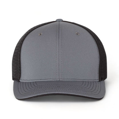 Front view of Richardson 172 custom hat in charcoal and black split
