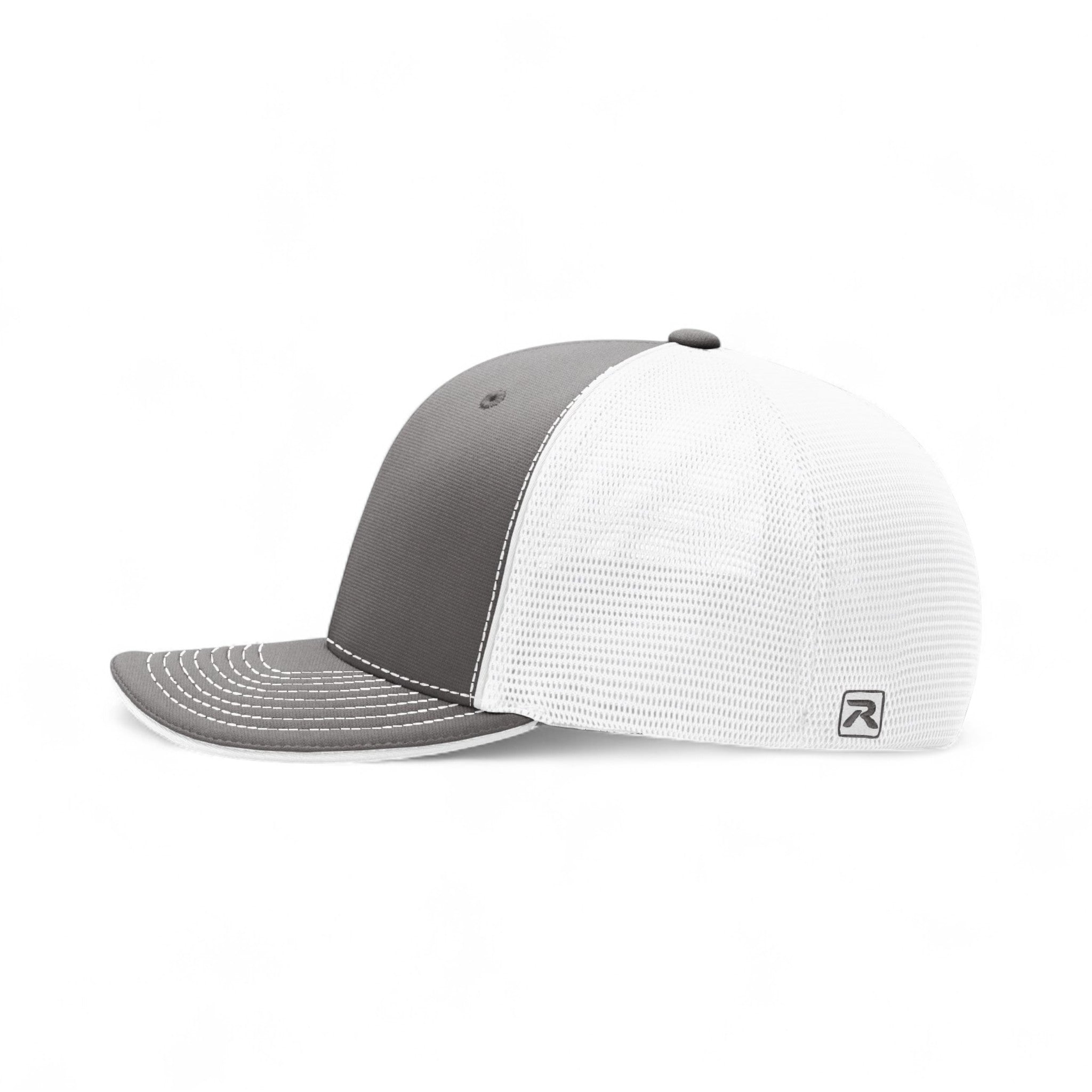 Left side view of Richardson 172 custom hat in charcoal and white