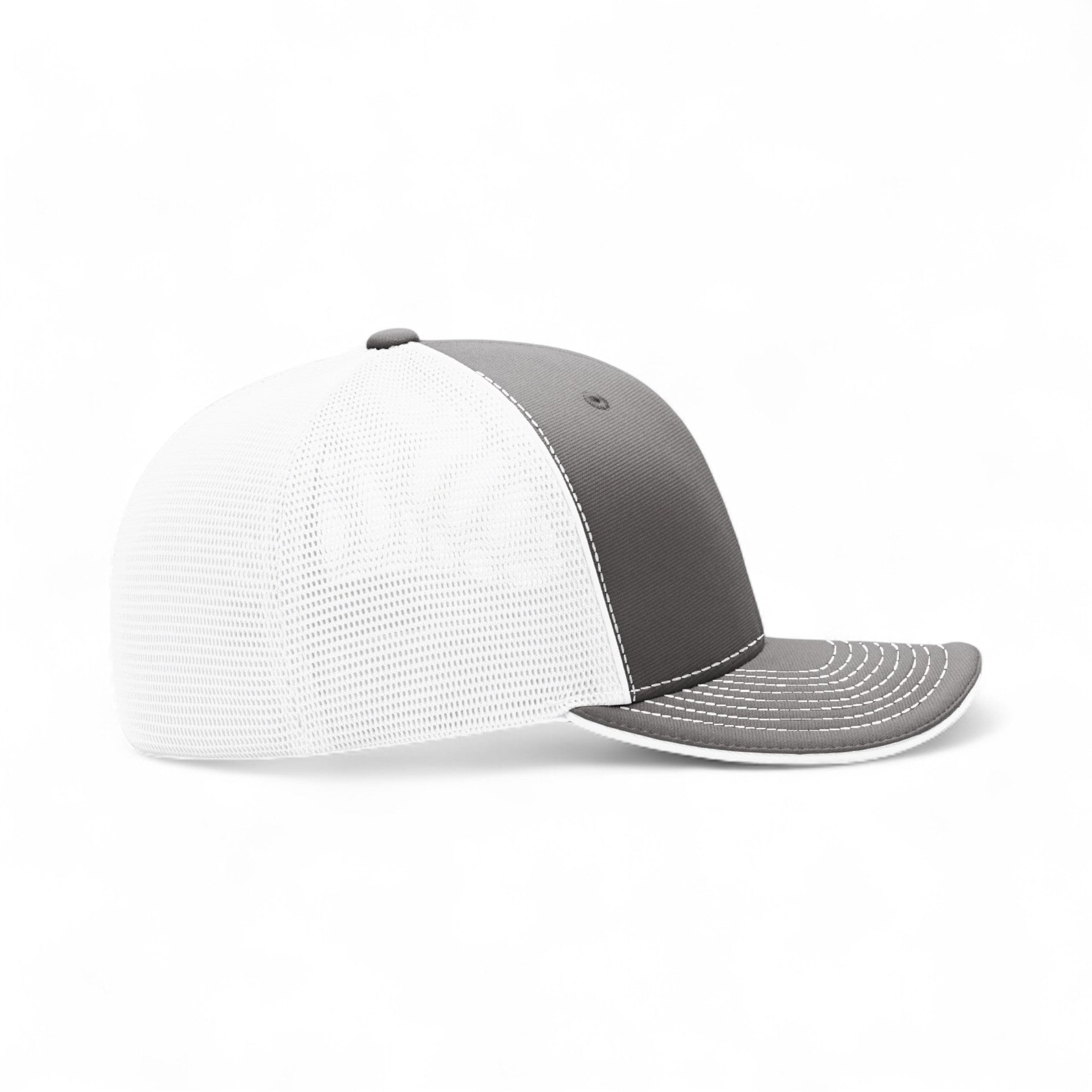 Right side view of Richardson 172 custom hat in charcoal and white