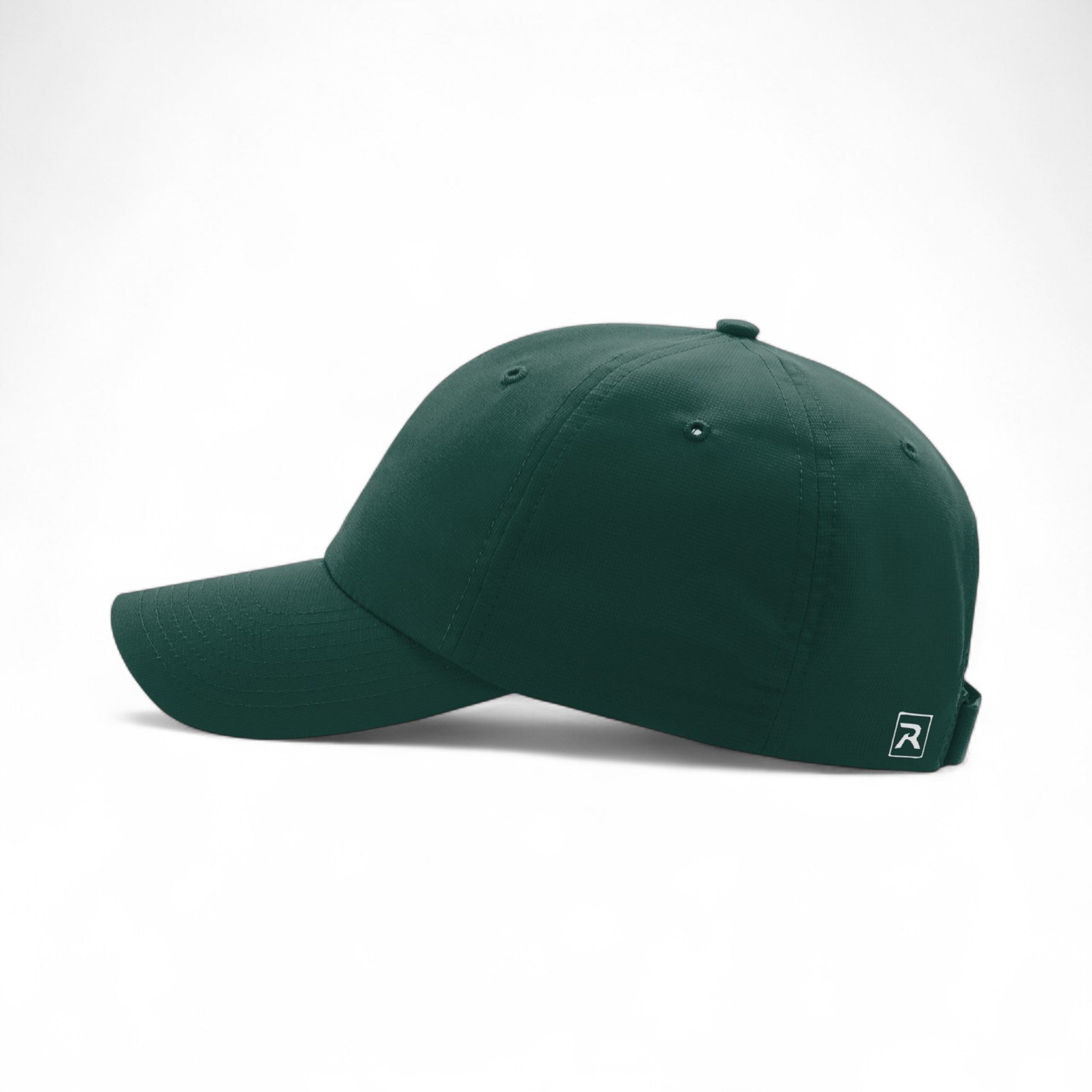 Left side view of Richardson 220 custom hat in dark green
