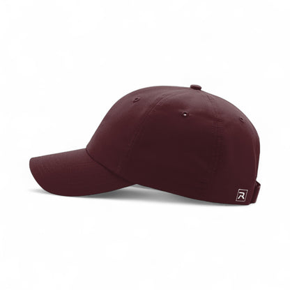 Left side view of Richardson 220 custom hat in maroon