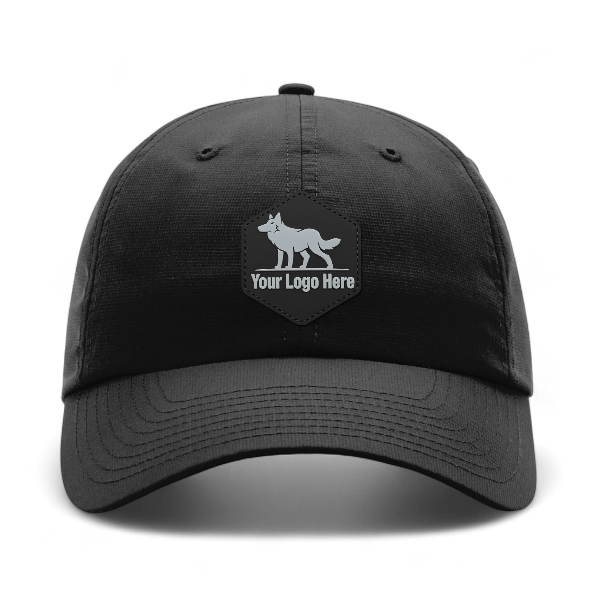 PVC patch preview of Richardson 225 custom hat in black