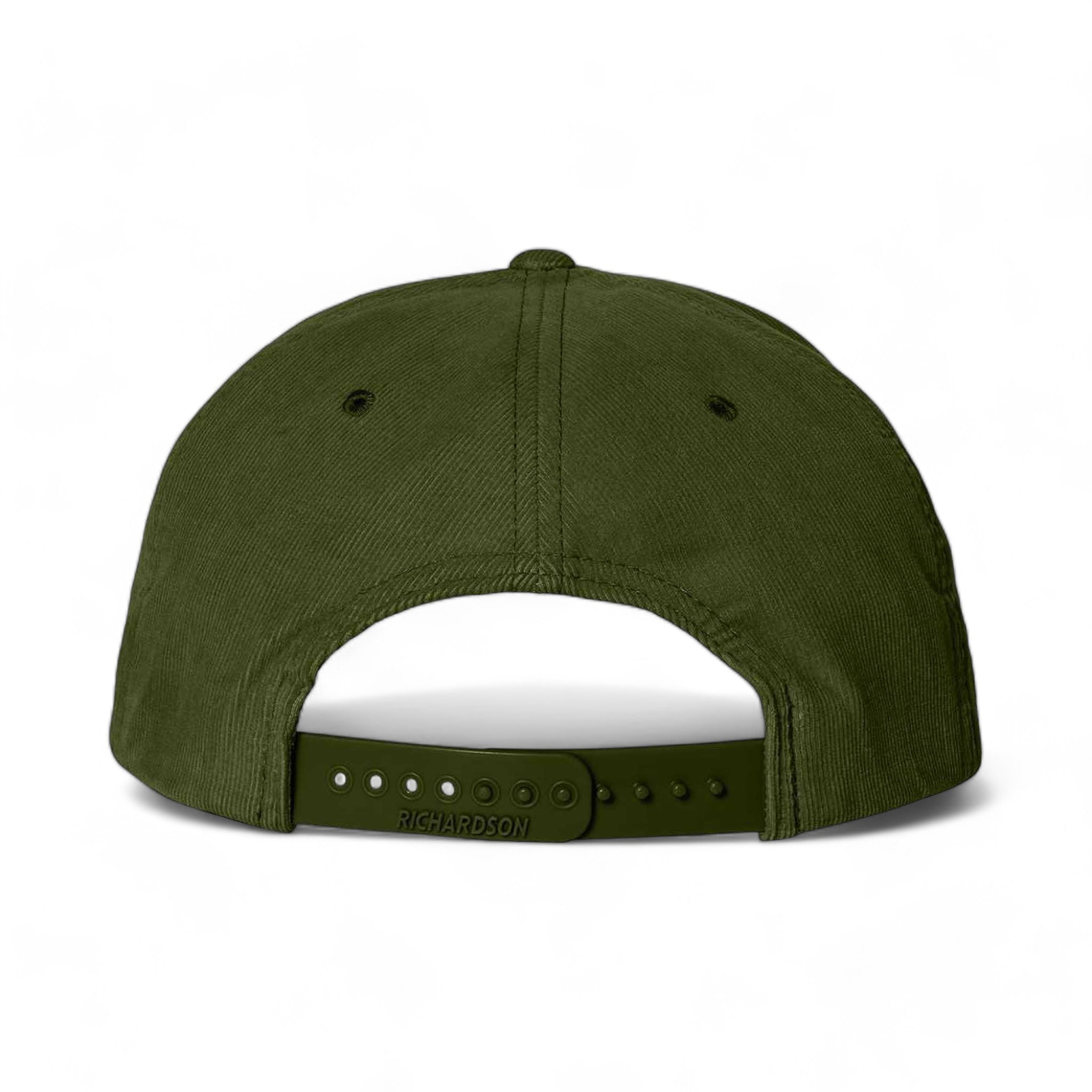 Back view of Richardson 253 custom hat in olive