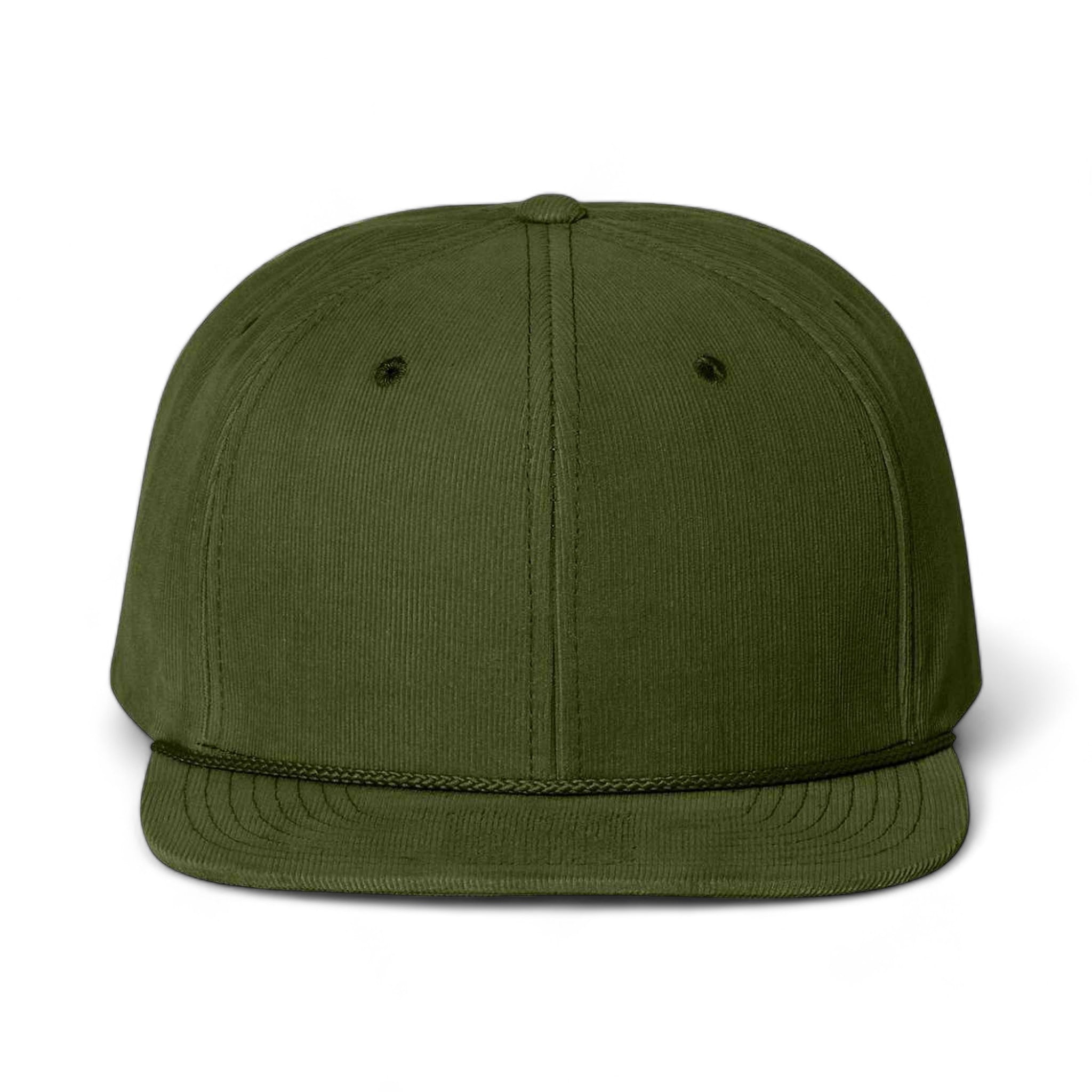 Front view of Richardson 253 custom hat in olive