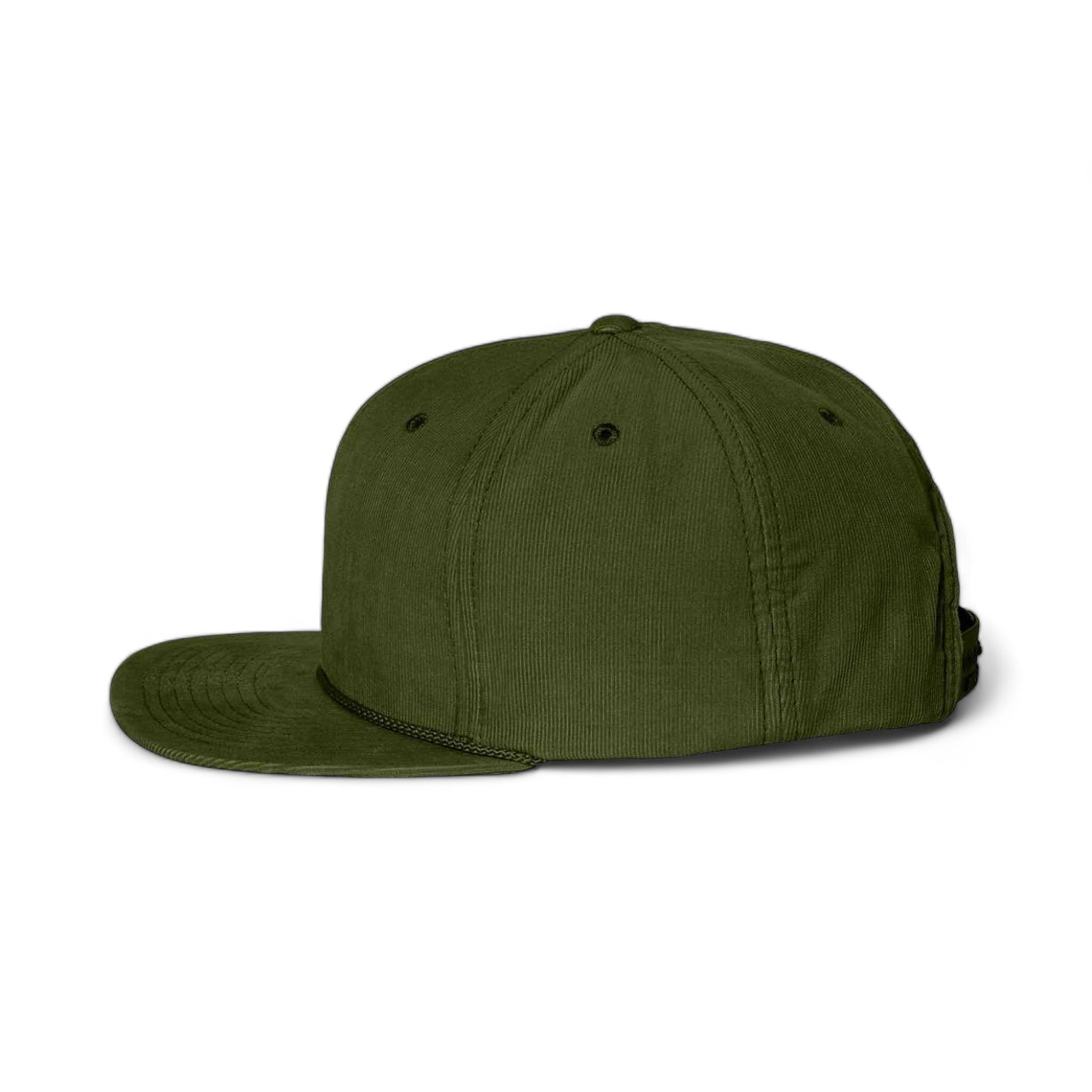 Side view of Richardson 253 custom hat in olive