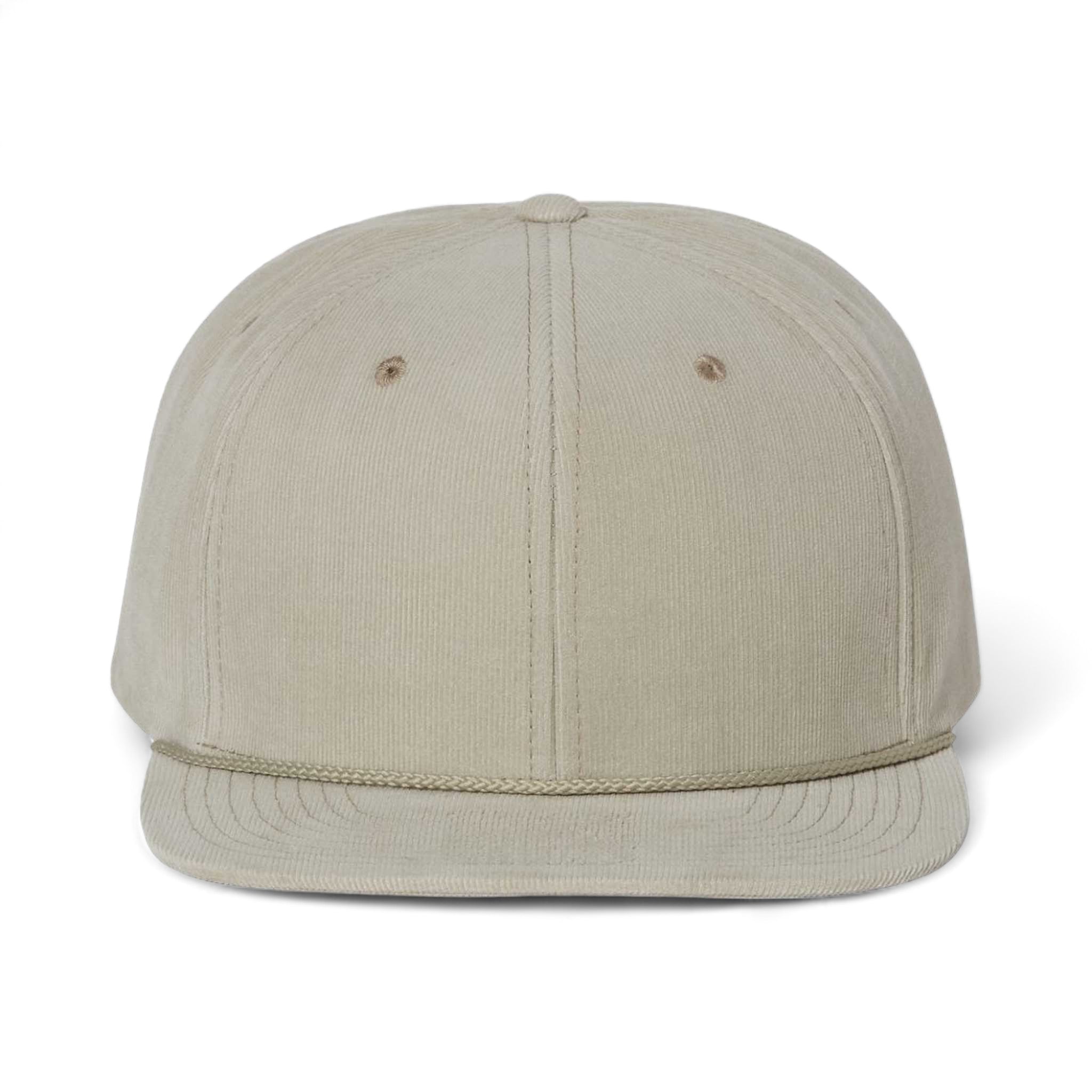 Front view of Richardson 253 custom hat in tan