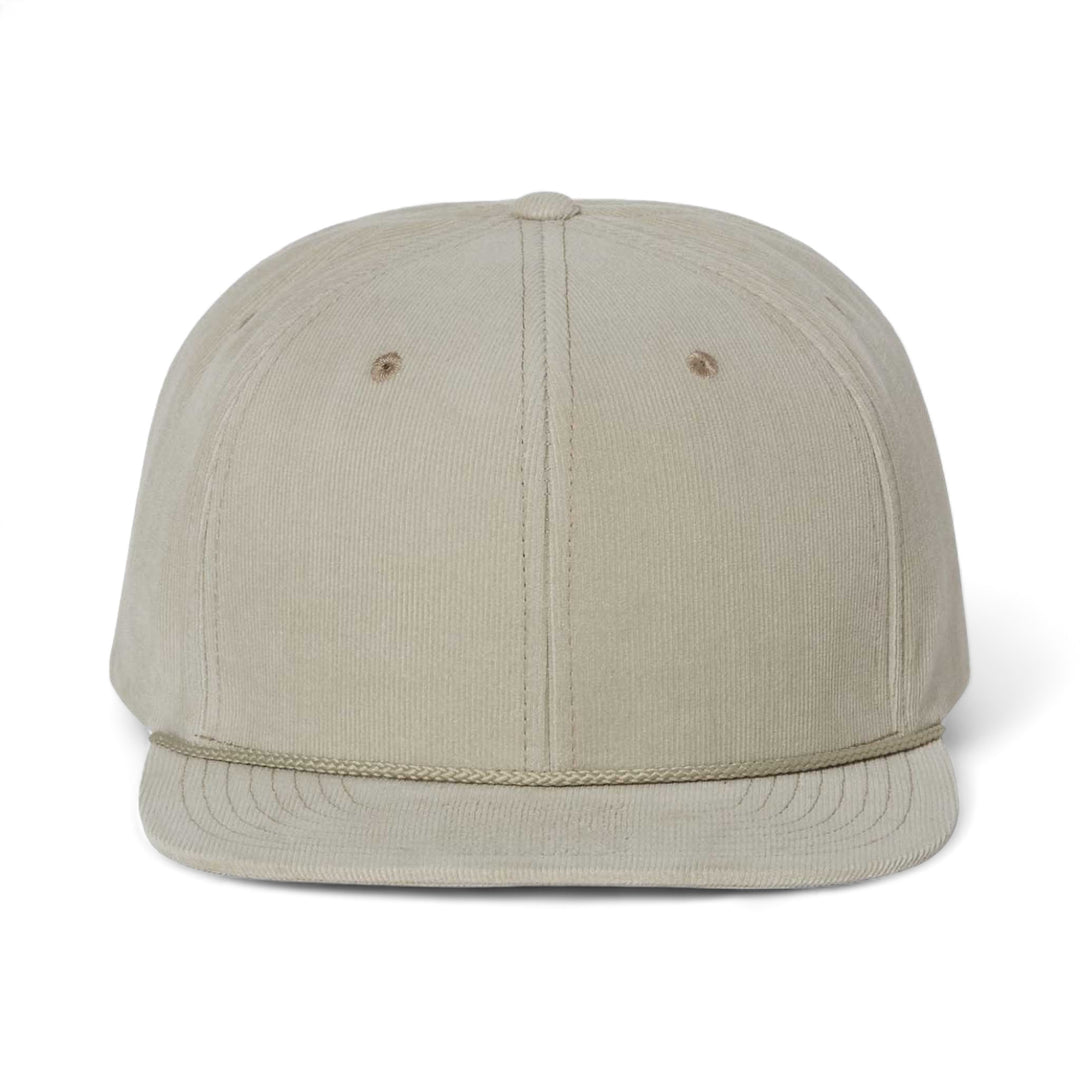 Front view of Richardson 253 custom hat in tan