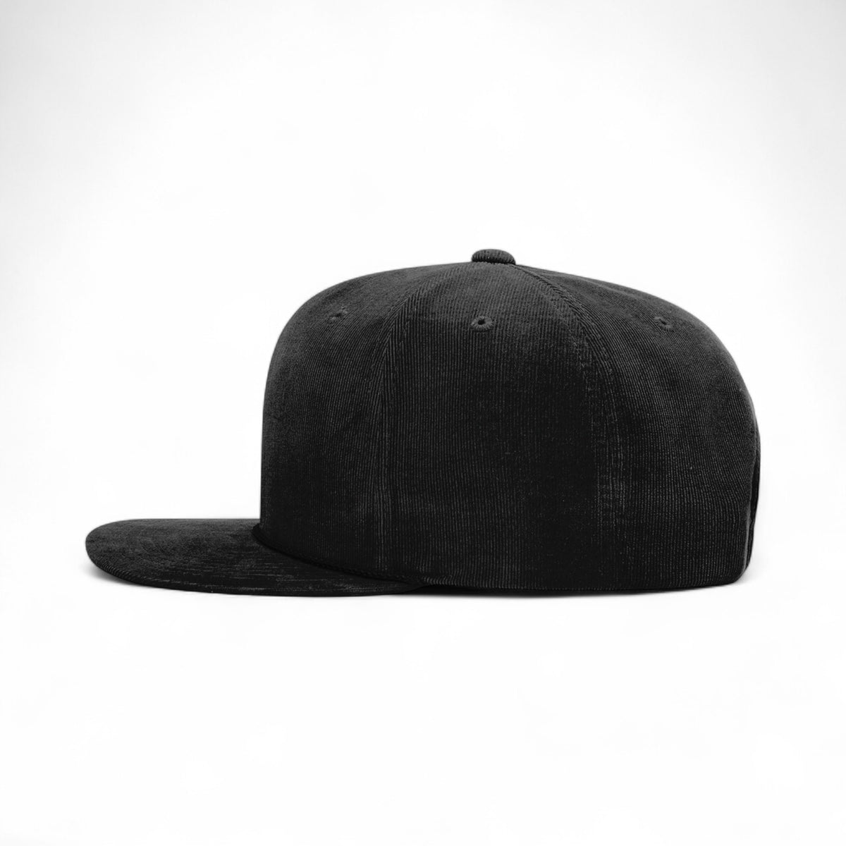Left side view of Richardson 253 custom hat in black