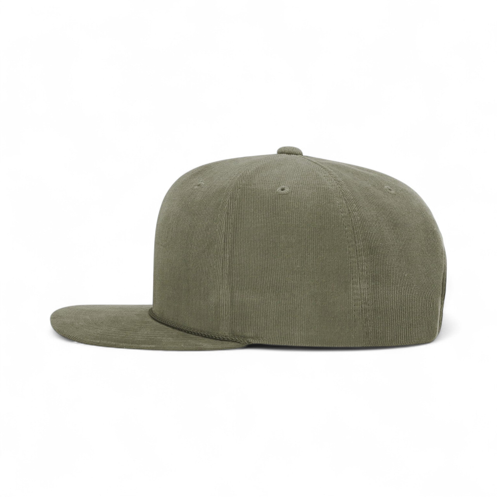 Left side view of Richardson 253 custom hat in olive