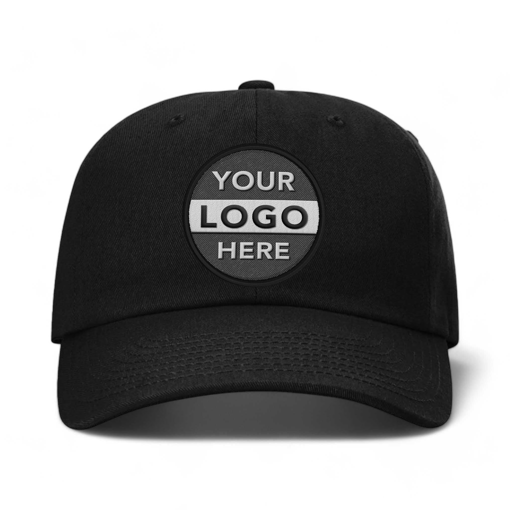 Richardson 254RE custom embroidered patch hat in black