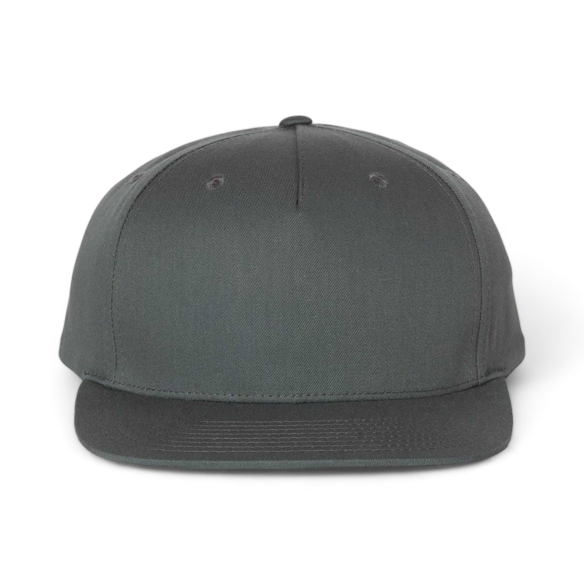 Front view of Richardson 255 custom hat in flint grey