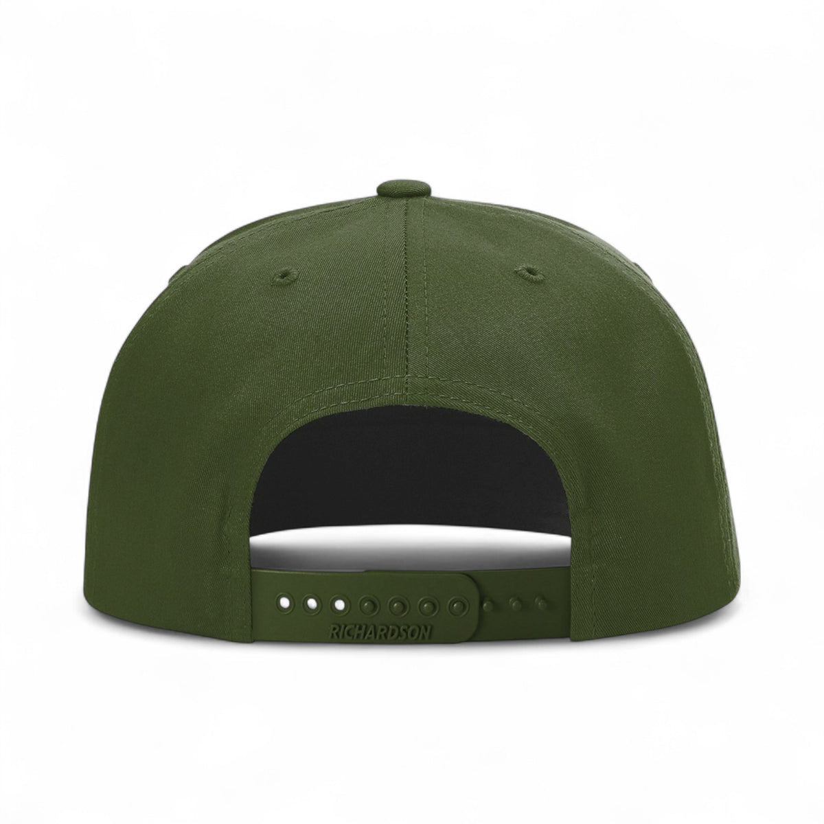 Back view of Richardson 255 custom hat in army olive