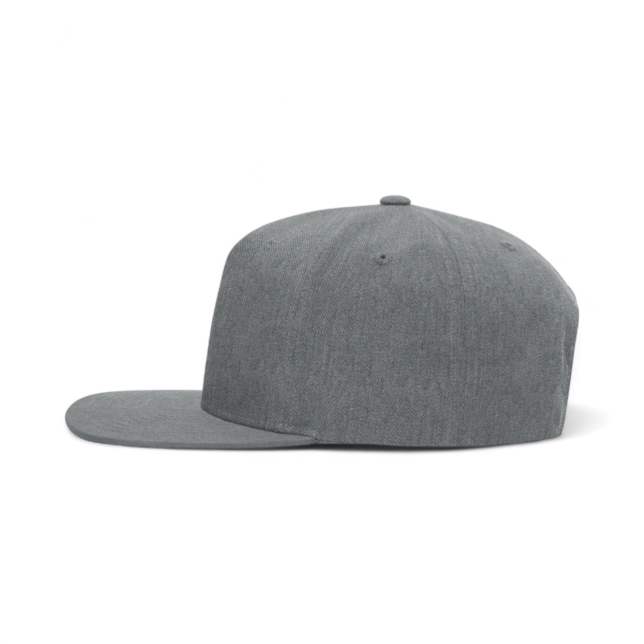 Left side view of Richardson 255 custom hat in heather grey