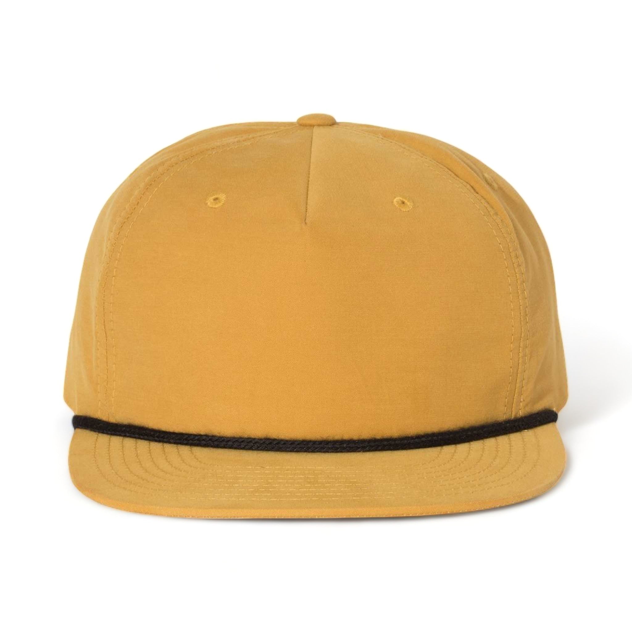 Front view of Richardson 256 custom hat in biscuit and black