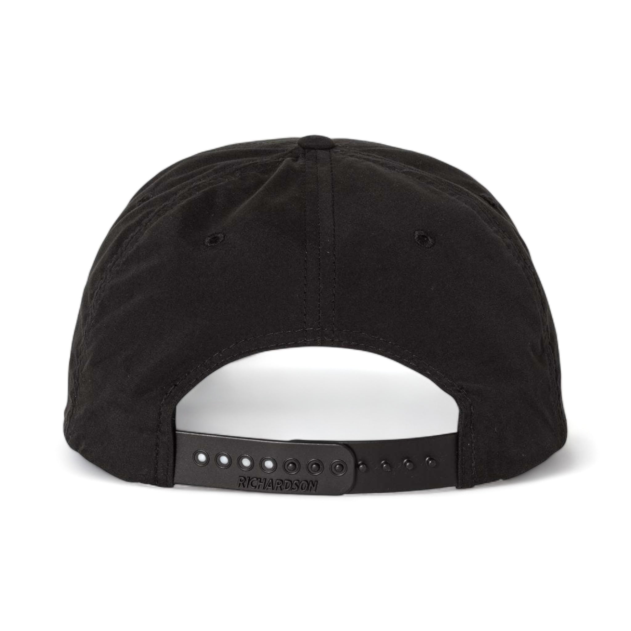 Back view of Richardson 256 custom hat in black and black