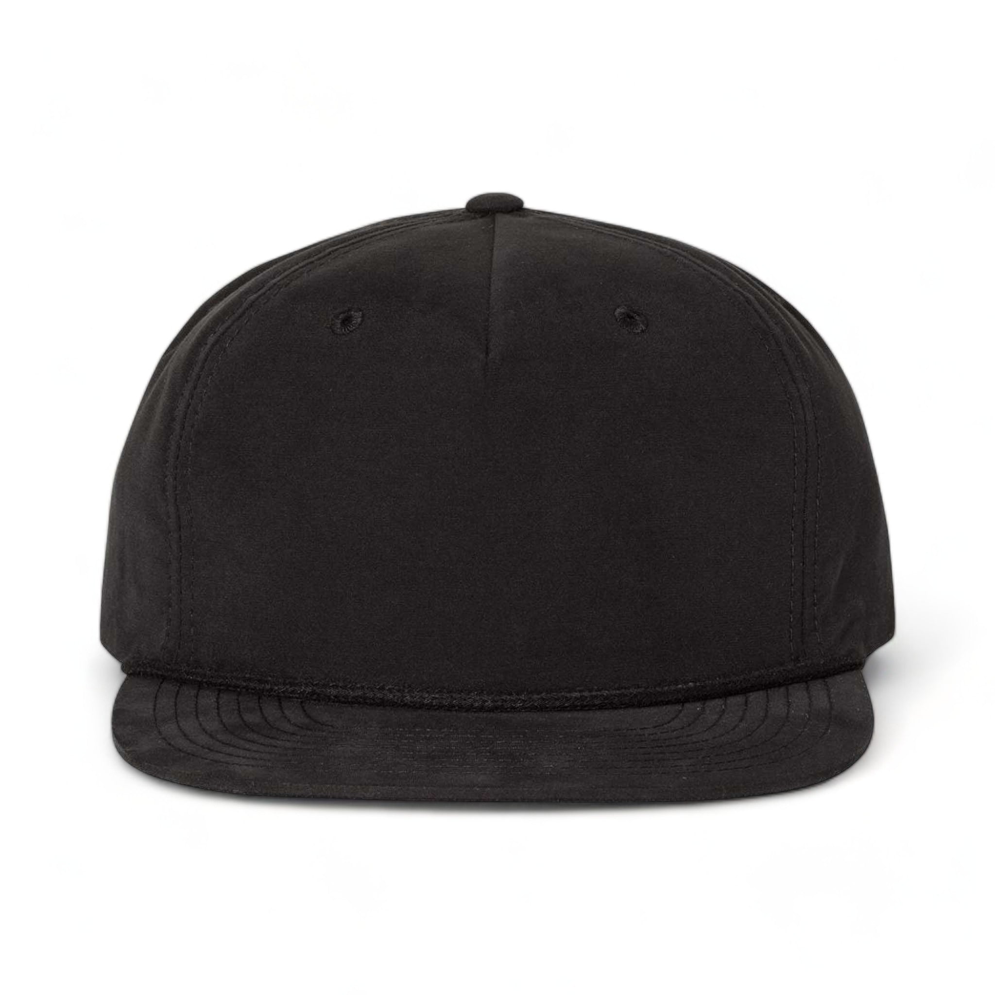 Front view of Richardson 256 custom hat in black and black