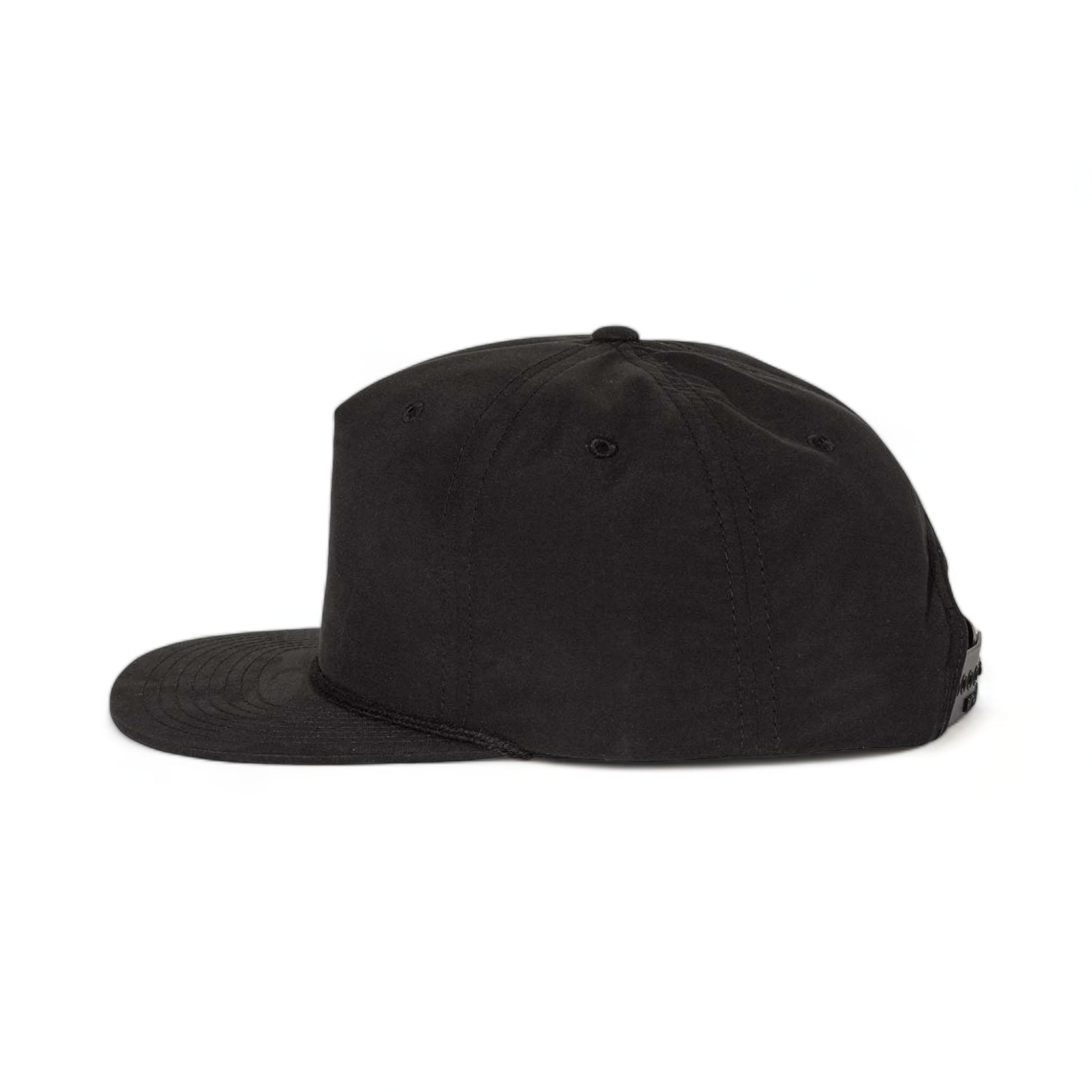 Side view of Richardson 256 custom hat in black and black