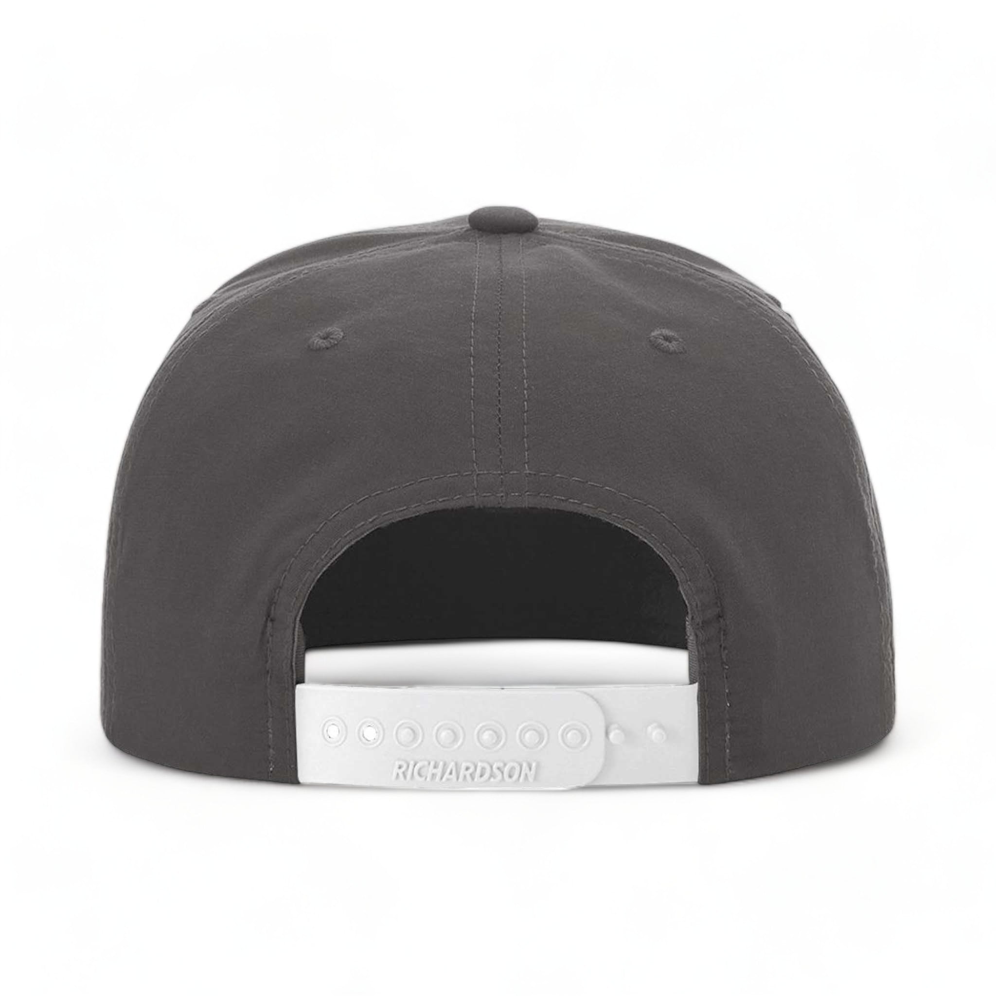 Back view of Richardson 256 custom hat in charcoal and white