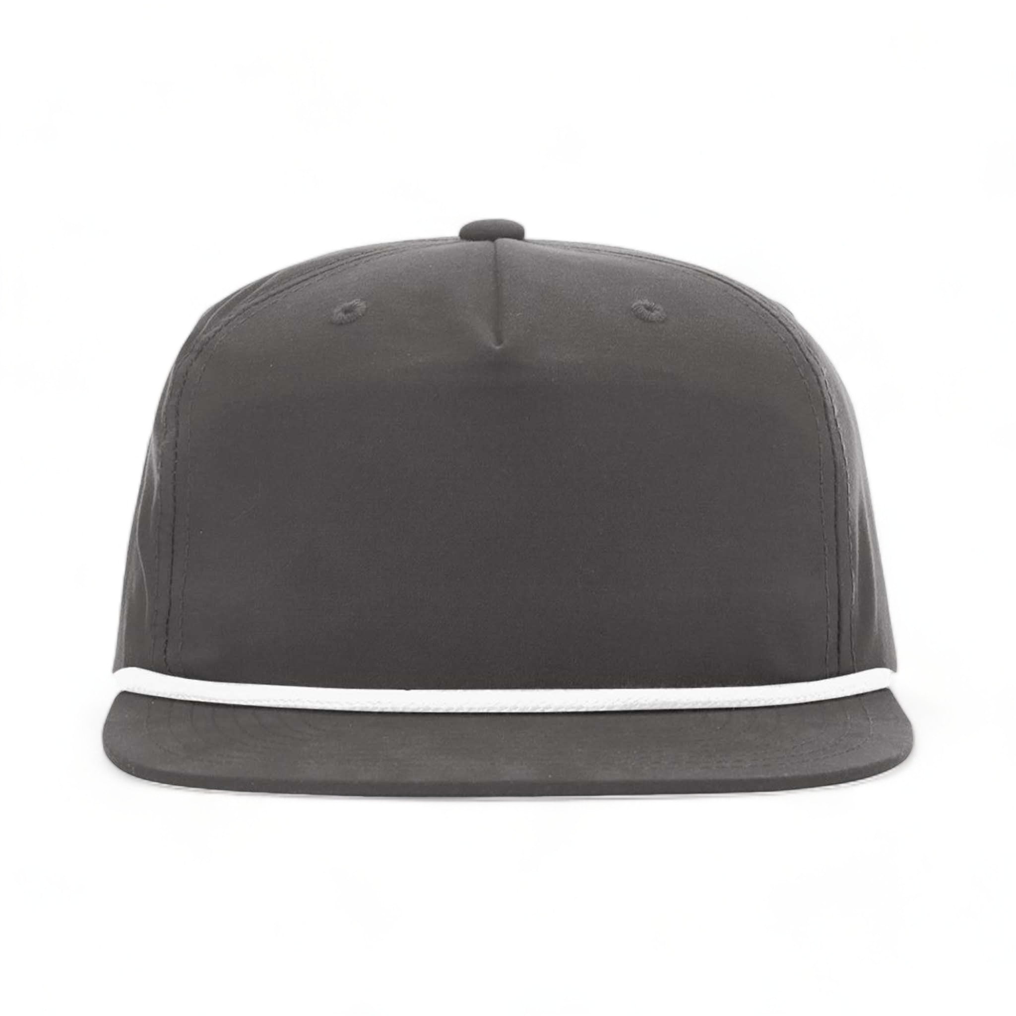 Front view of Richardson 256 custom hat in charcoal and white
