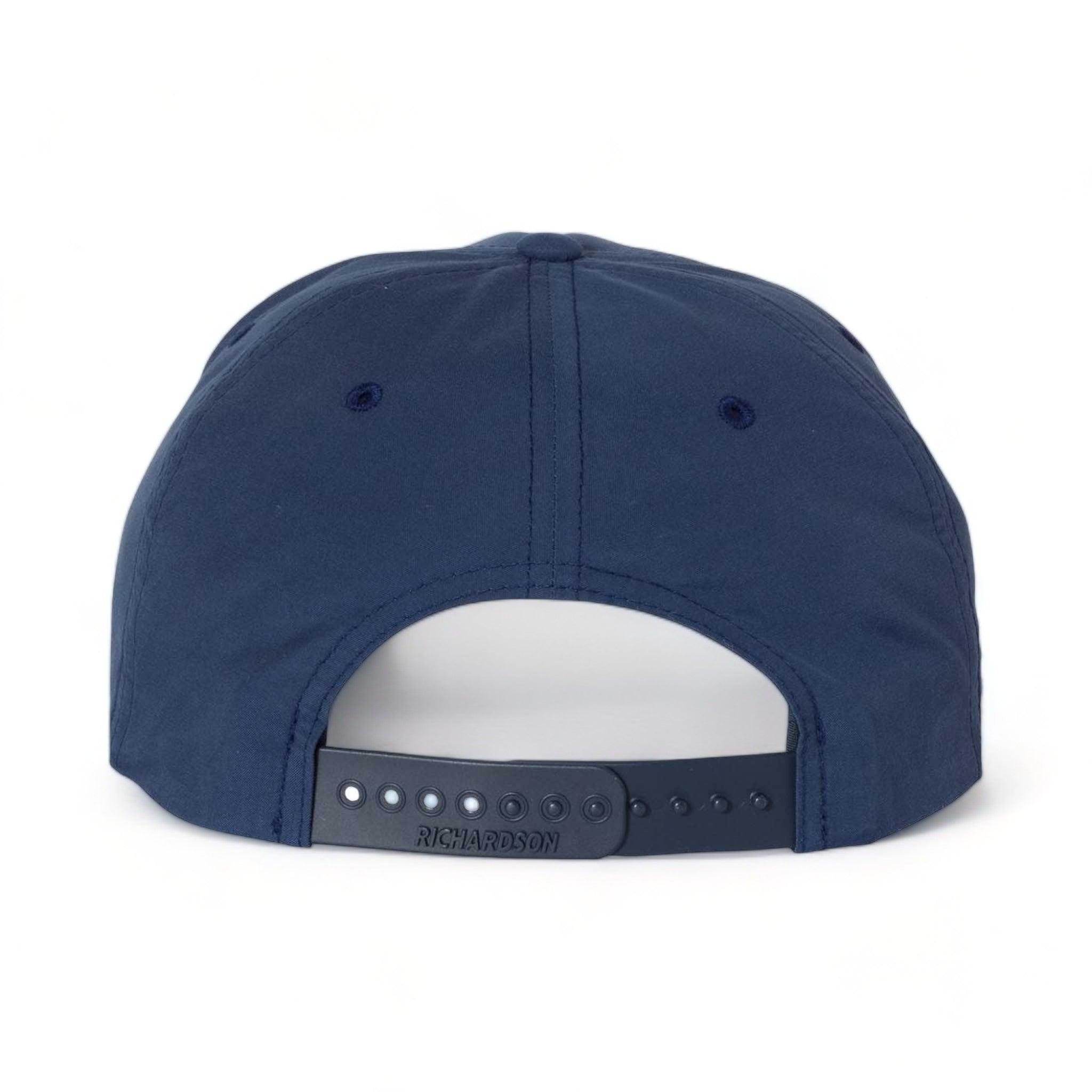 Back view of Richardson 256 custom hat in navy and red