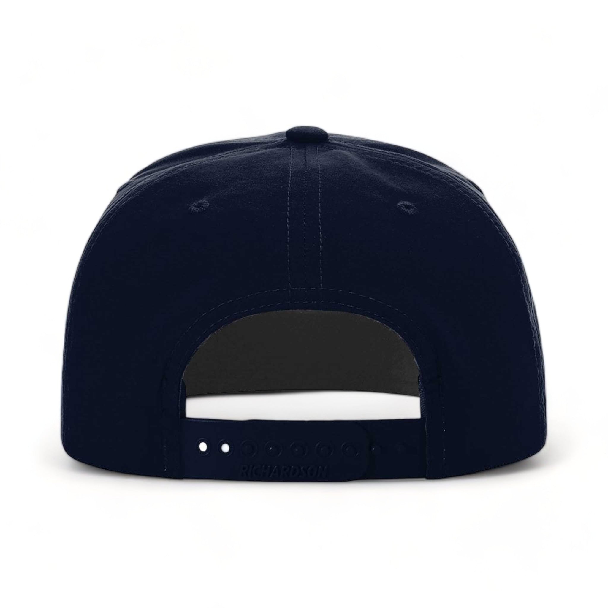 Back view of Richardson 256 custom hat in navy and white