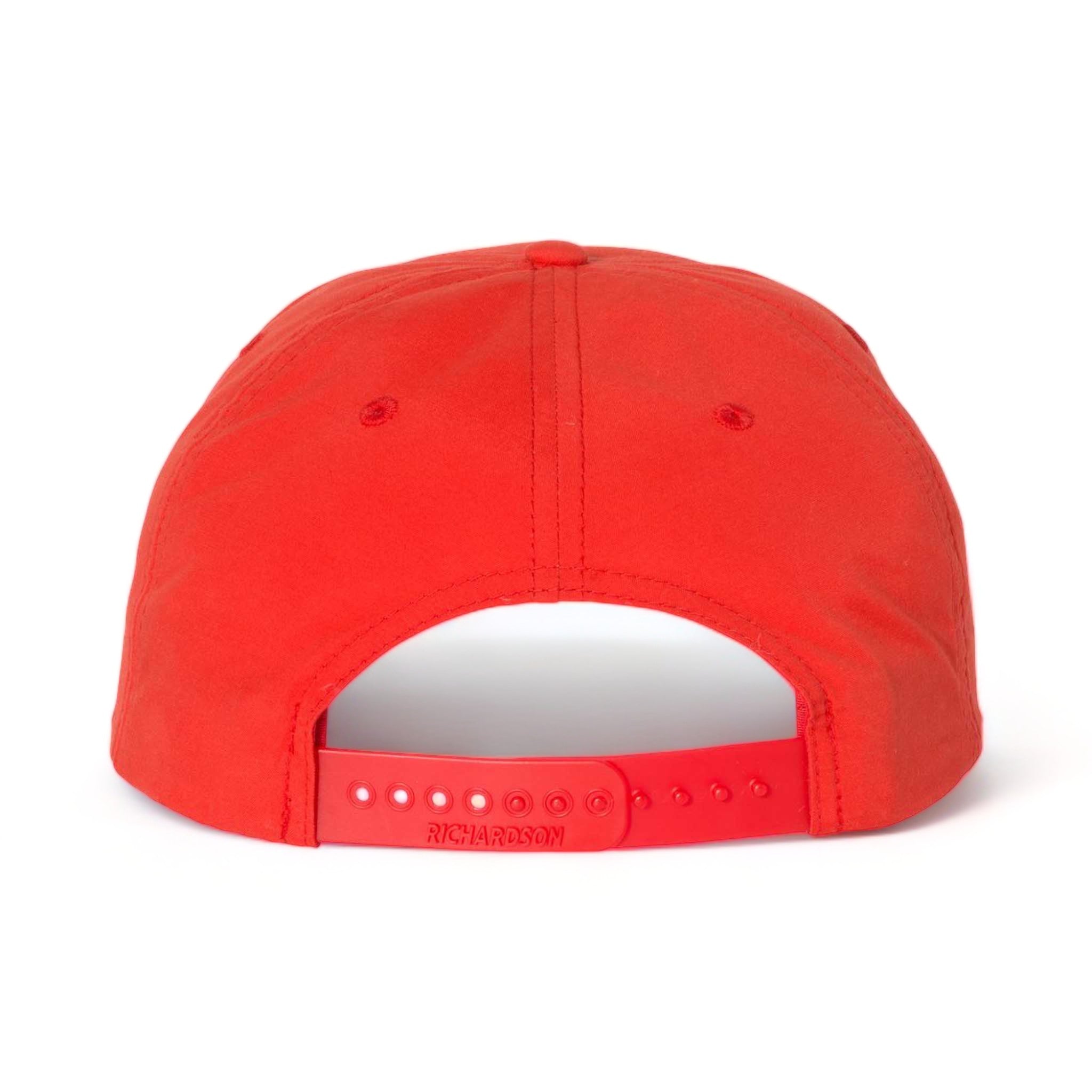 Back view of Richardson 256 custom hat in red and white
