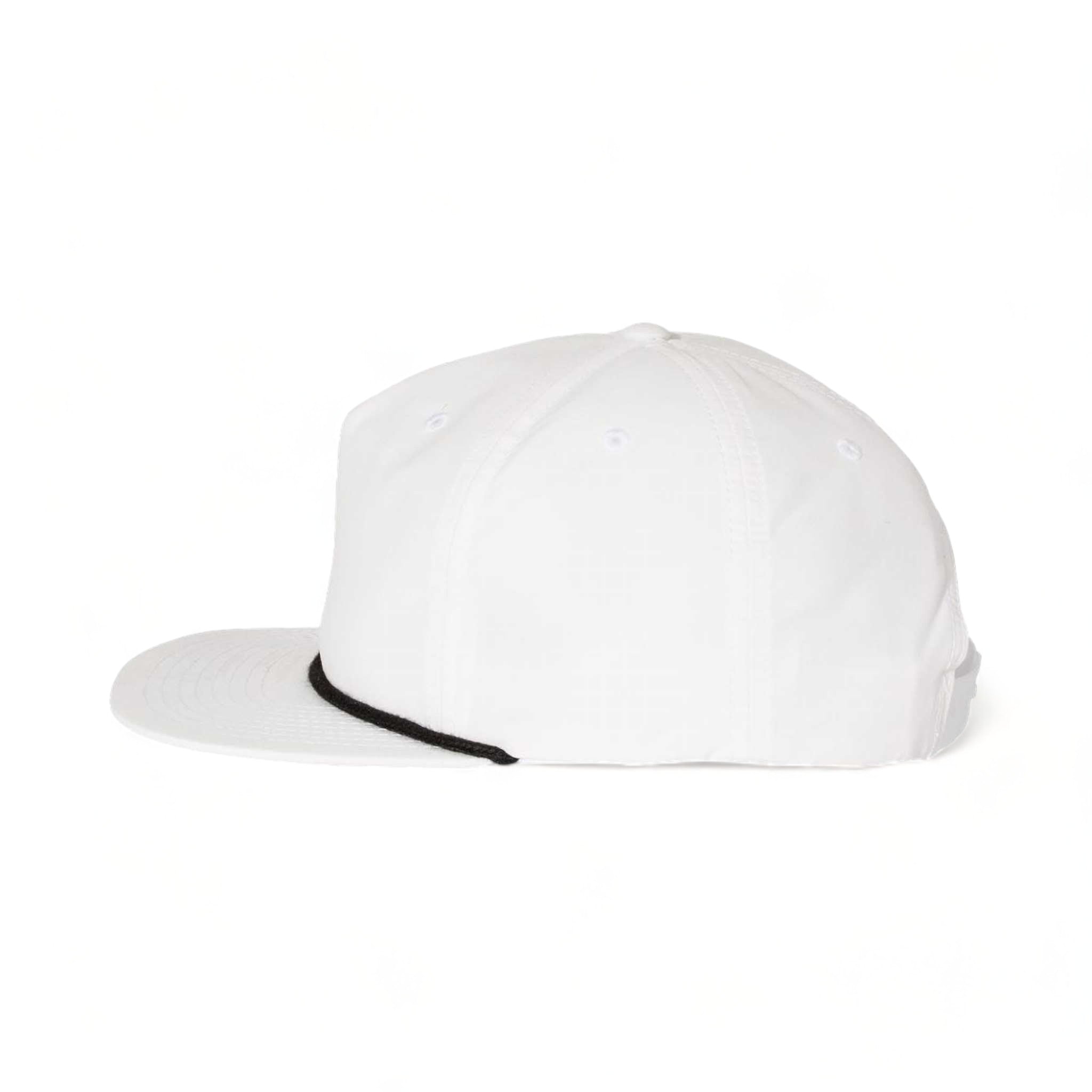 Side view of Richardson 256 custom hat in white and black