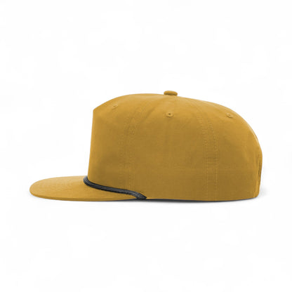 Left side view of Richardson 256 custom hat in biscuit and black