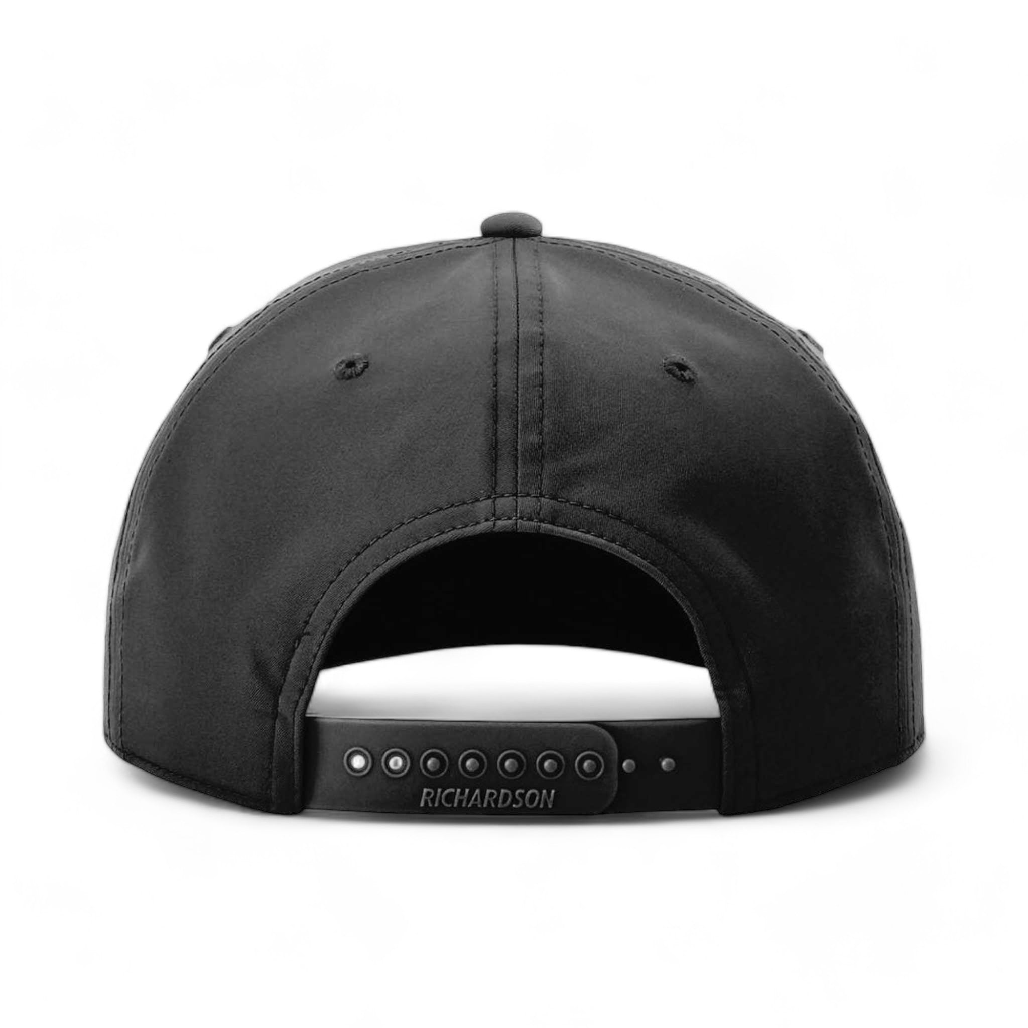 Back view of Richardson 258 custom hat in black and white