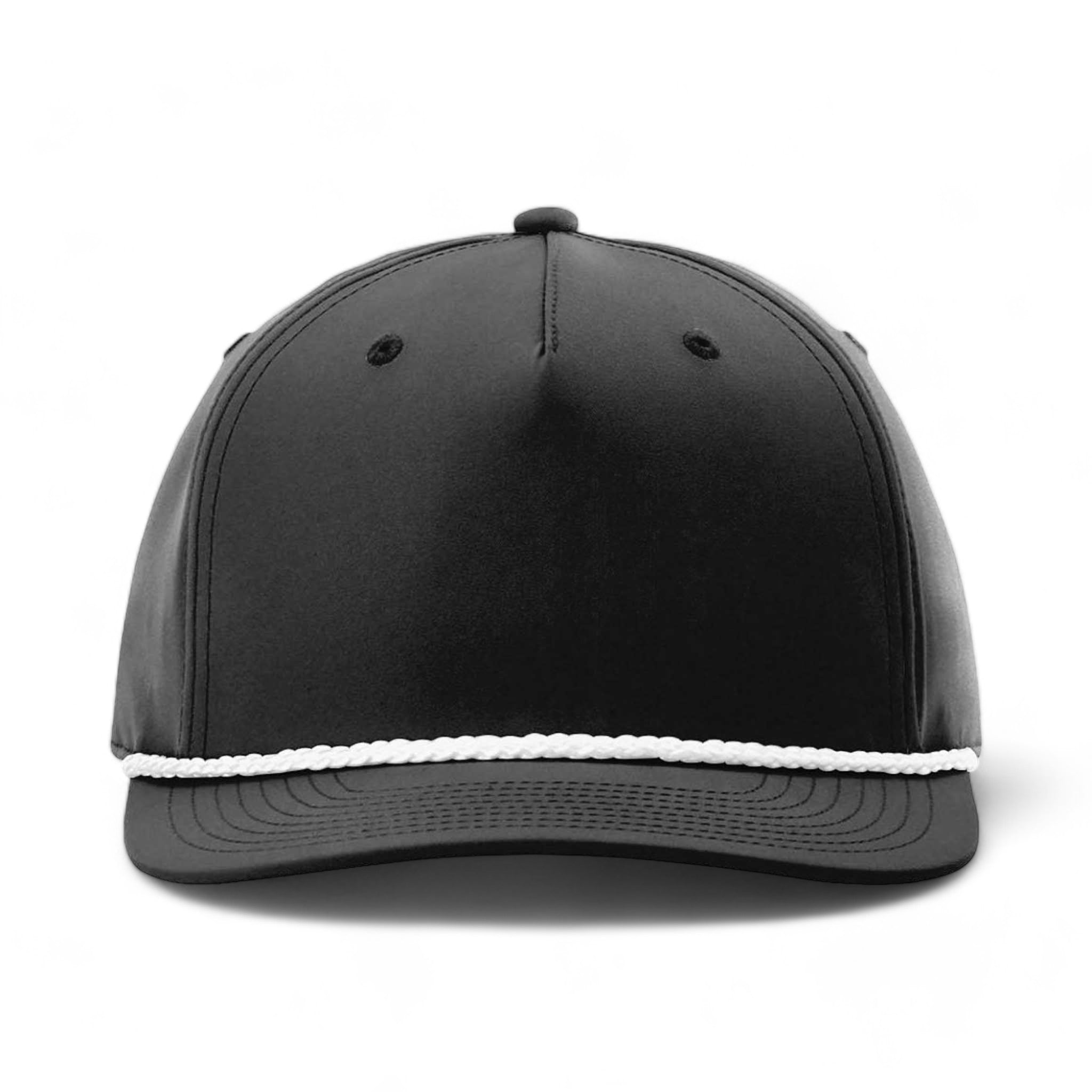 Front view of Richardson 258 custom hat in black and white