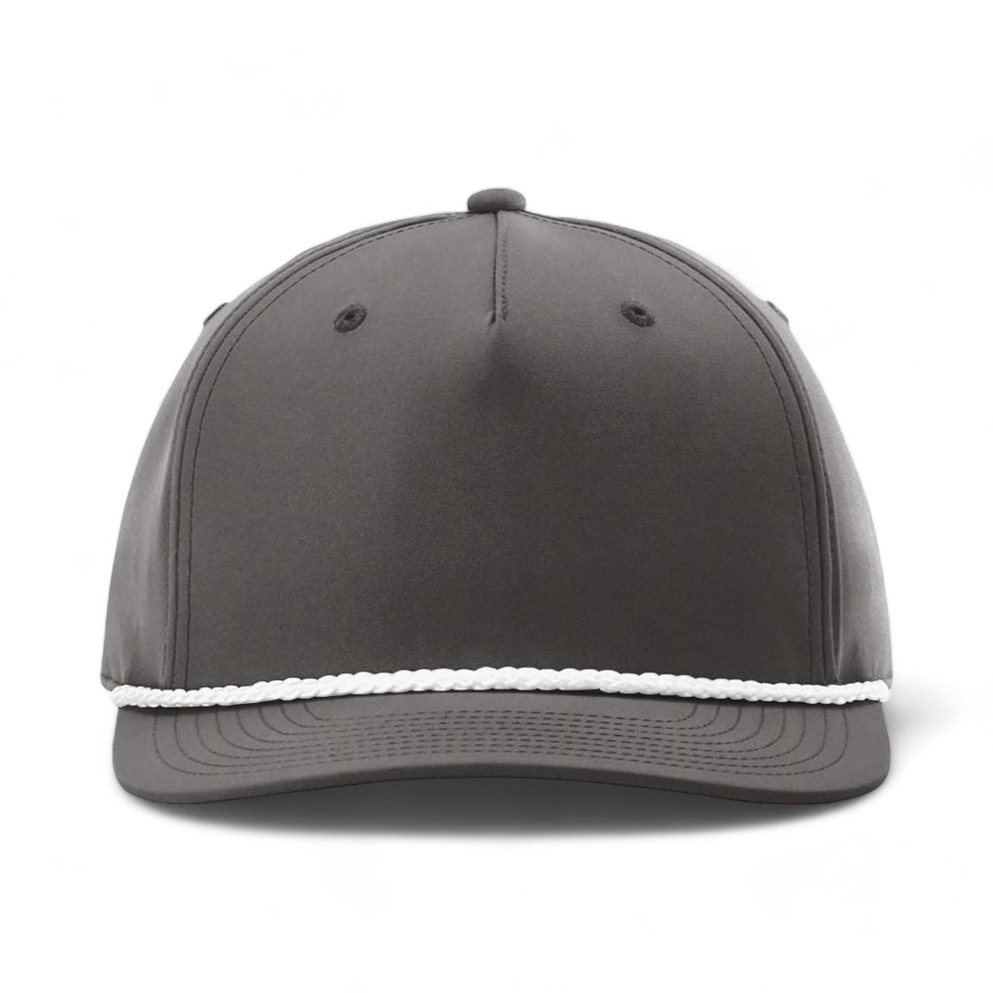 Front view of Richardson 258 custom hat in dark grey and white