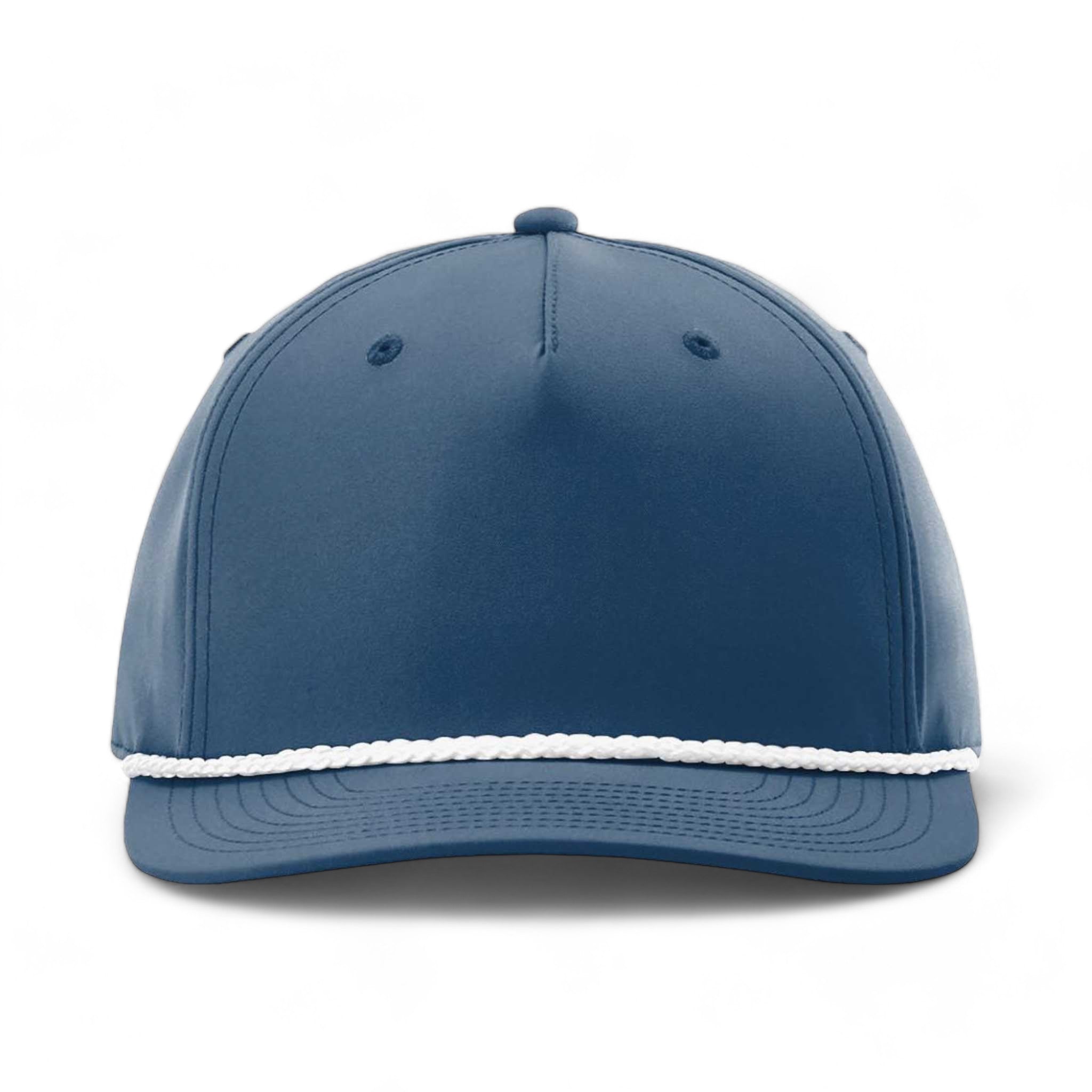 Front view of Richardson 258 custom hat in light blue and white